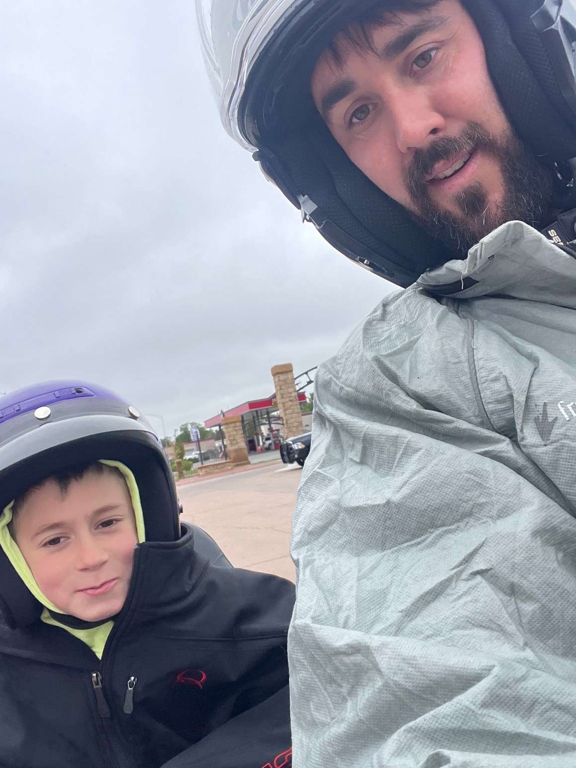 Dooley and Brody out for a motorcycle ride. Courtesy photo
