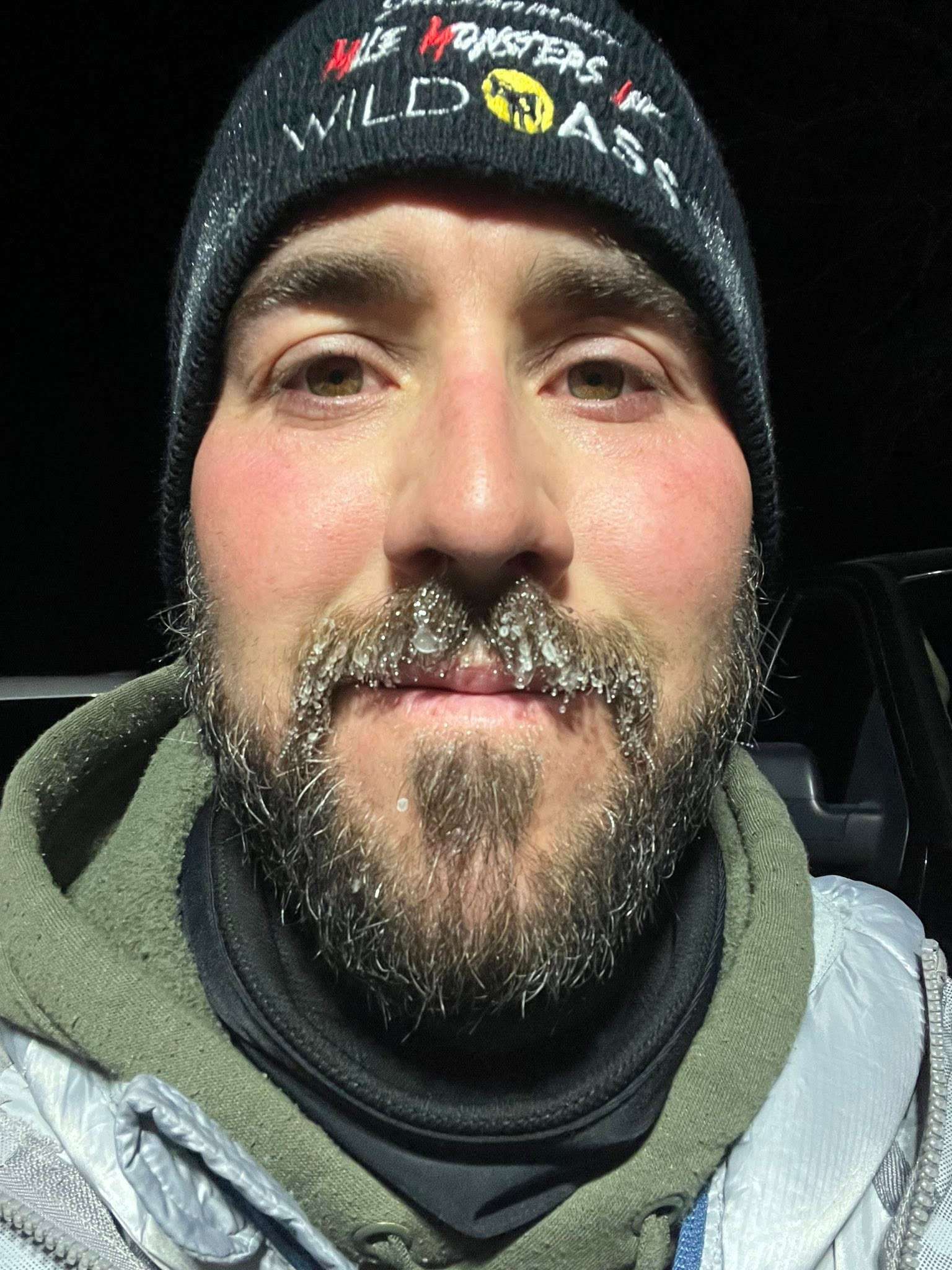 Dooley on his seven-mile walk on a cold day earlier this year. Courtesy photo