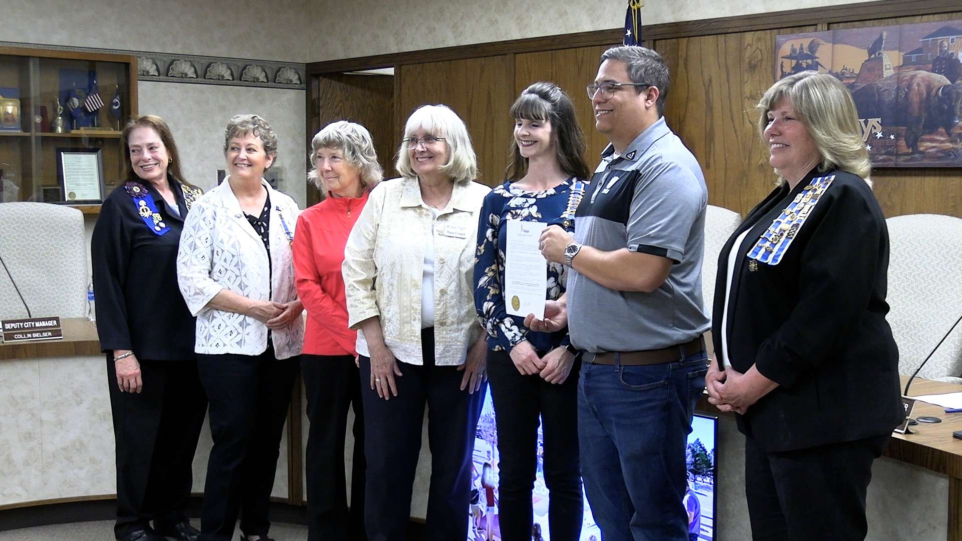 Courtney-Spaulding Chapter members of the Daughters of the American Revolution celebrate their 100th anniversary. Photo by Becky Kiser/Hays Post