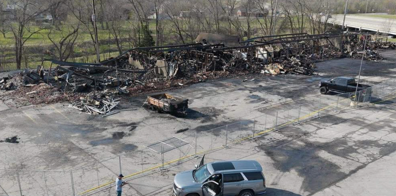 The aftermath of the Smithville Strip mall fire (Courtesy: GoFundMe.com)