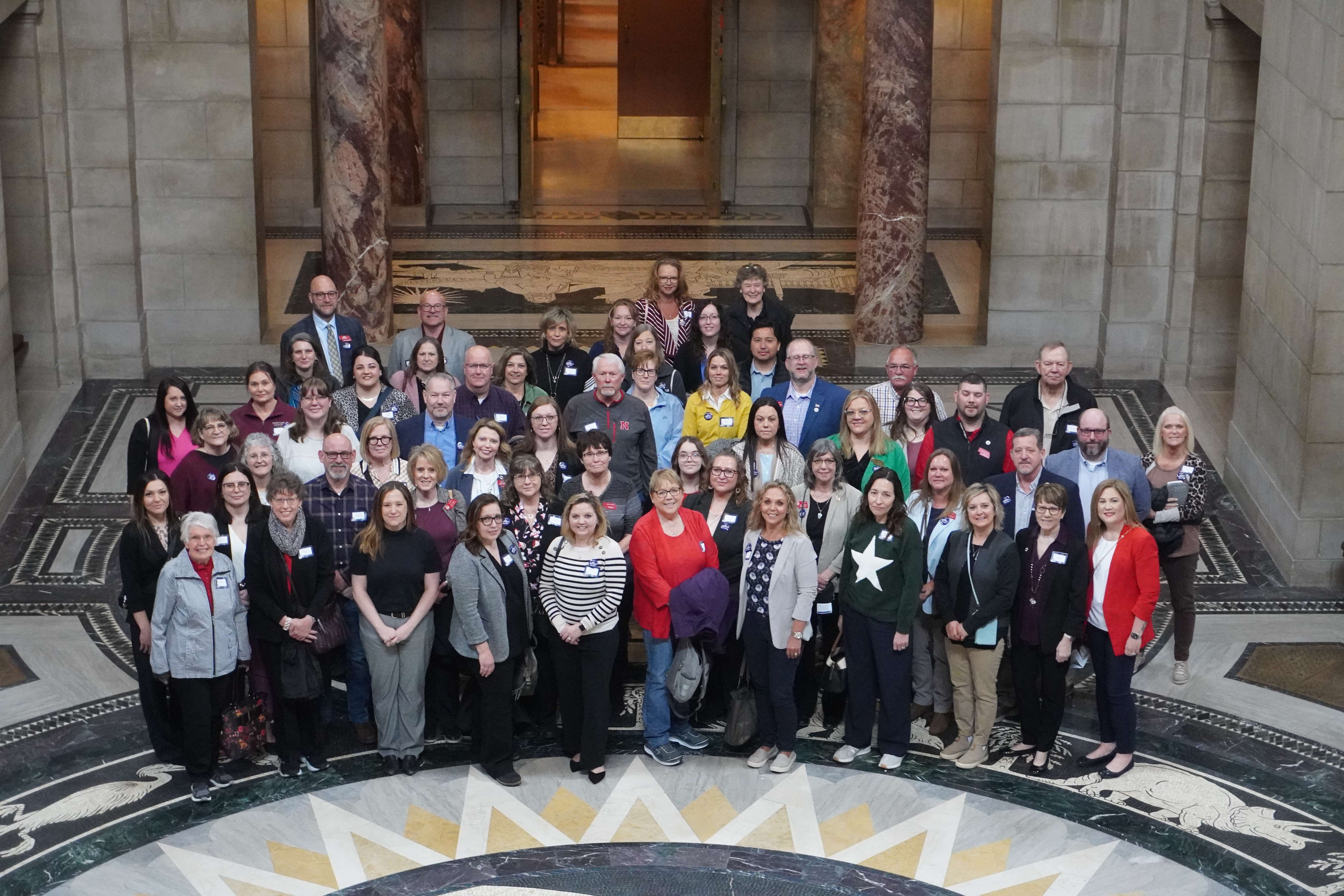 Nebraska Association of County Government Officials at the state capitol. Governor Jim Pillen signed a proclamation making April County Government Month. (The Nebraska Association of County Officials)