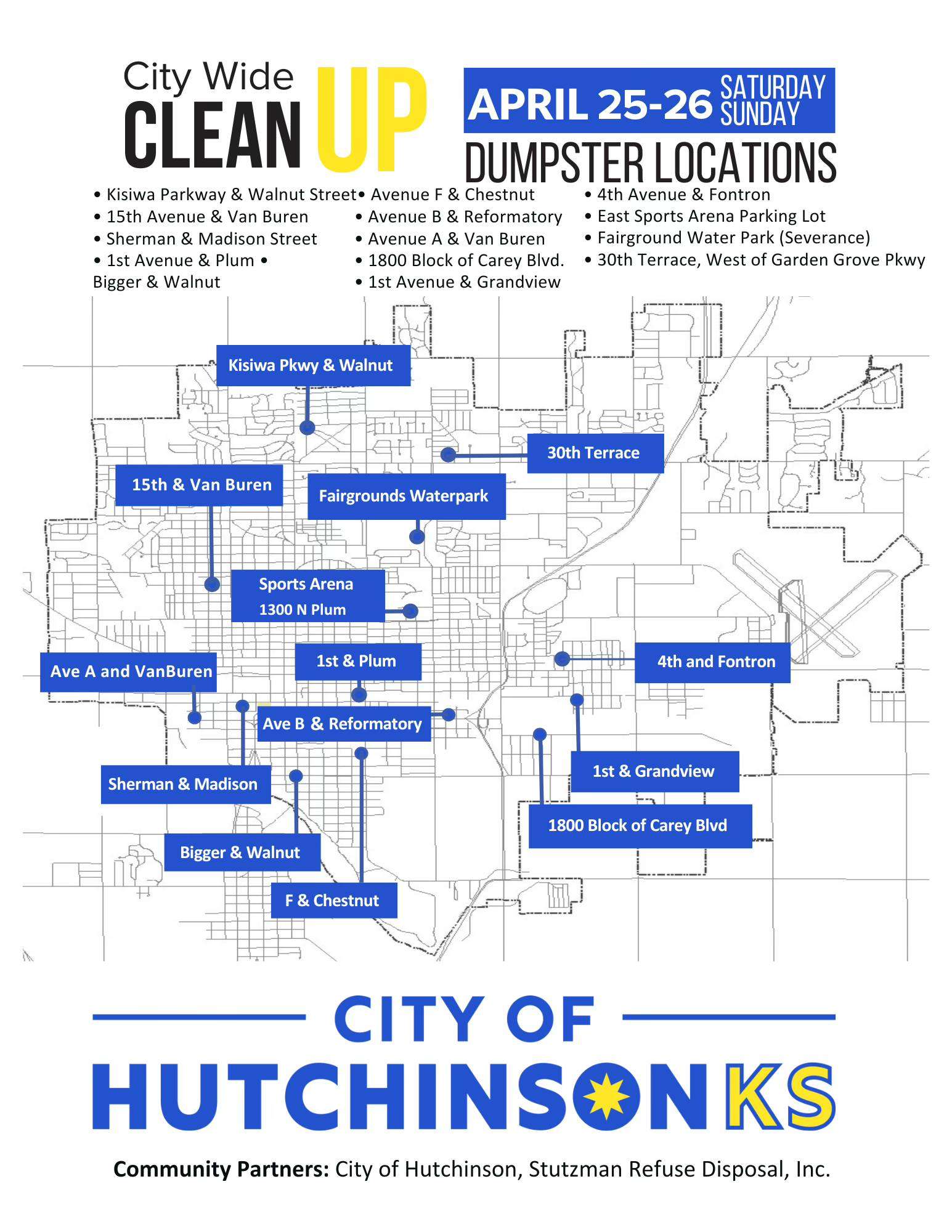 (Map courtesy City of Hutchinson) 
