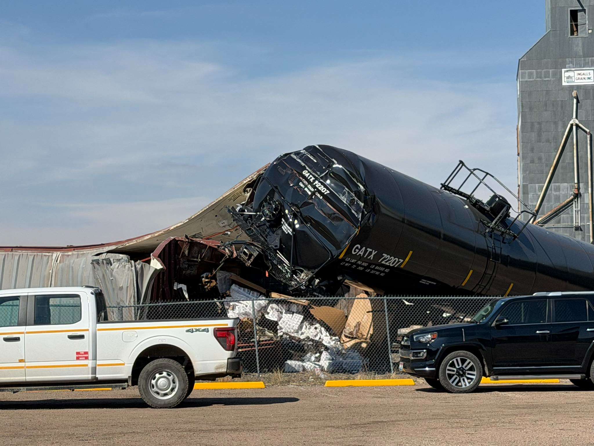 Train derailment at Bailey Yard in North Platte on April 7, 2026. (The Post)
