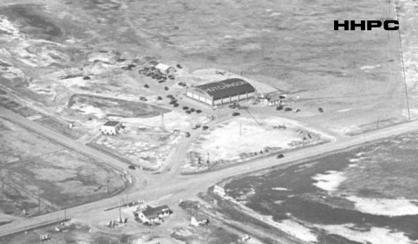 Hutchinson Municipal Airport Aerial - 4th & Airport Rd. - c. 1938 (Rowland Wells 1st Hangar Built 1929). Courtesy of the Conard-Harmon Collection.