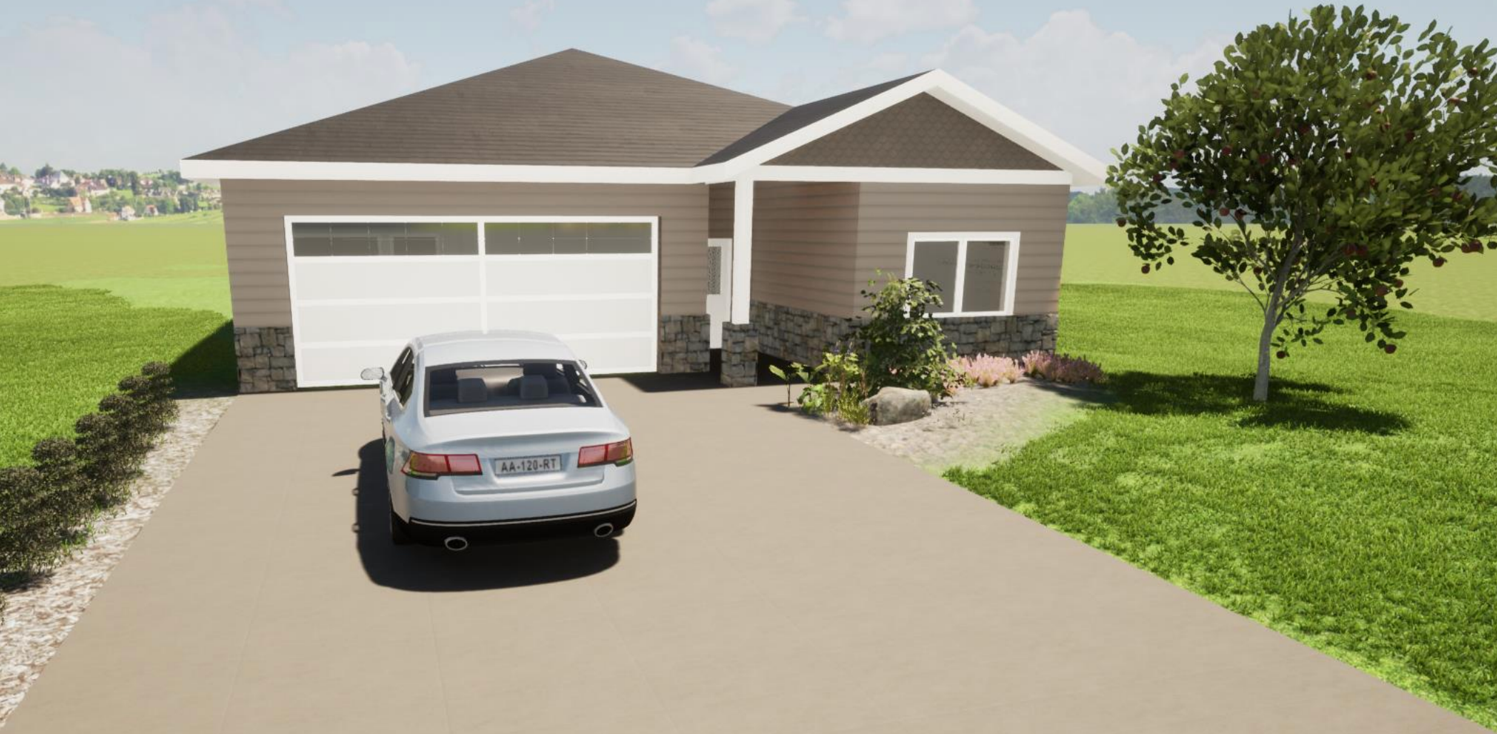 Conceptual drawing for a potential home in the PWC development. Courtesy image