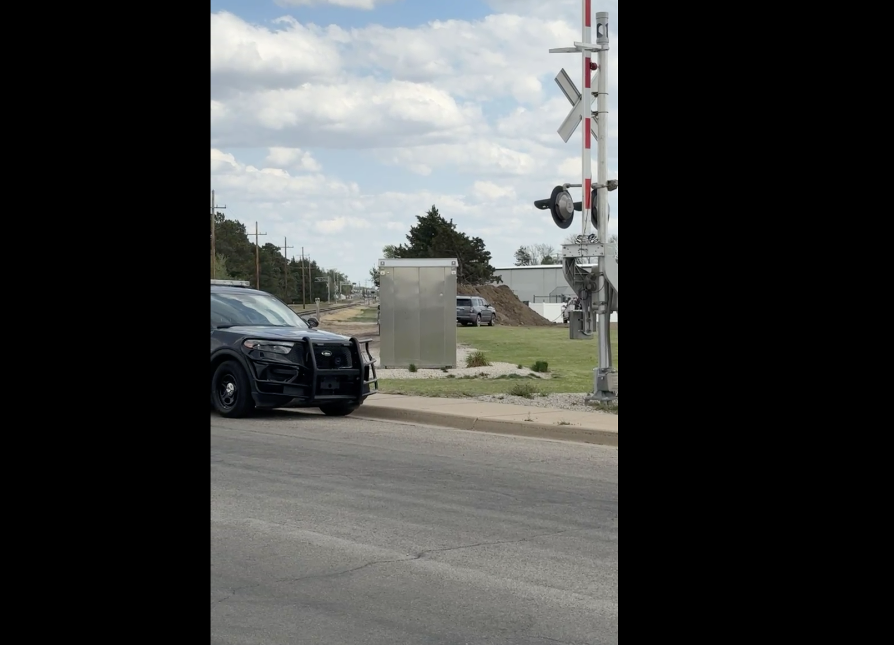 Police at the the scene of the investigation -image Great Bend Post