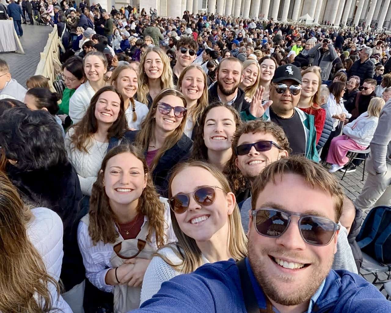 Fort Hays State University Catholic Tigers on their Rome pilgrimage. Courtesy photo