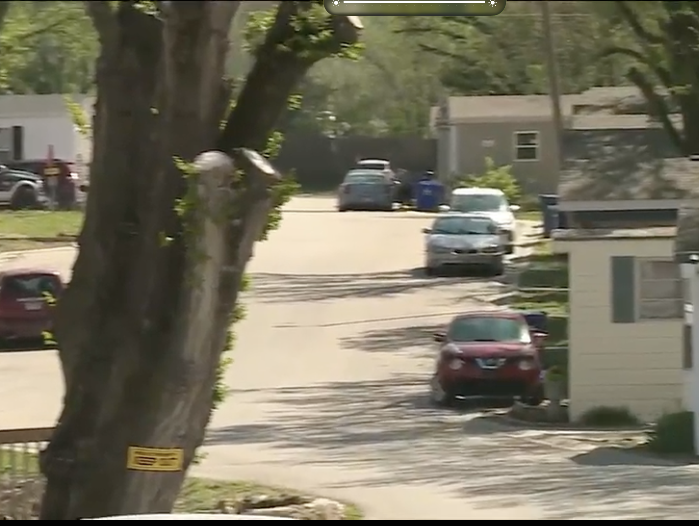 View of the neighborhood where the shooting occurred -photo courtesy WIBW TV