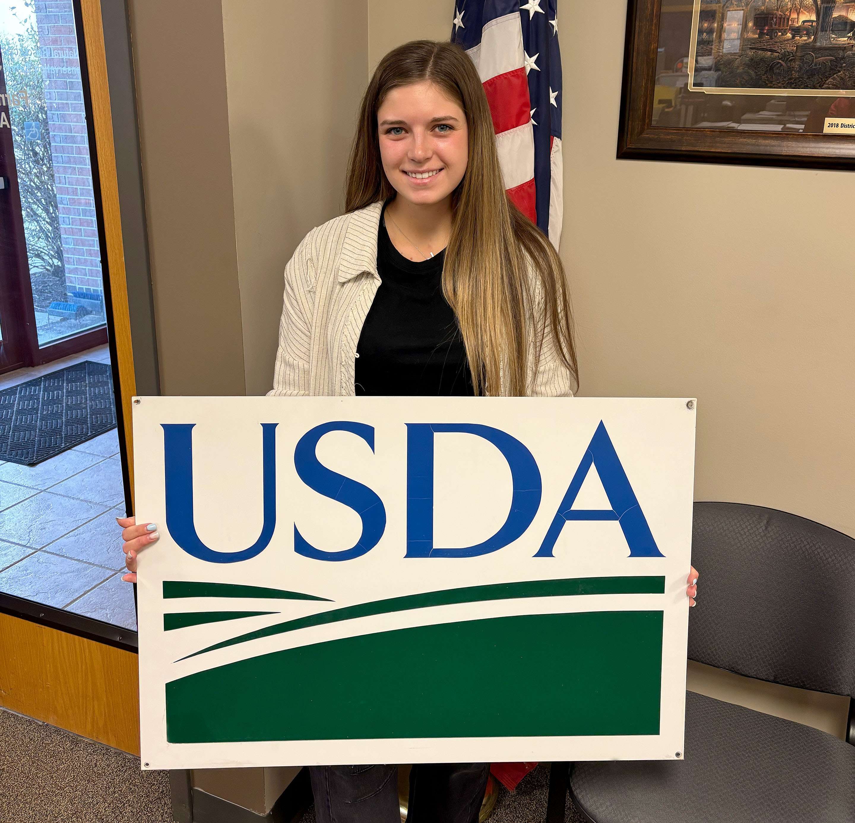 UNK senior Karlie Wies is completing her business degree entirely online while working with the USDA Farm Service Agency in Albion. (Courtesy photo)