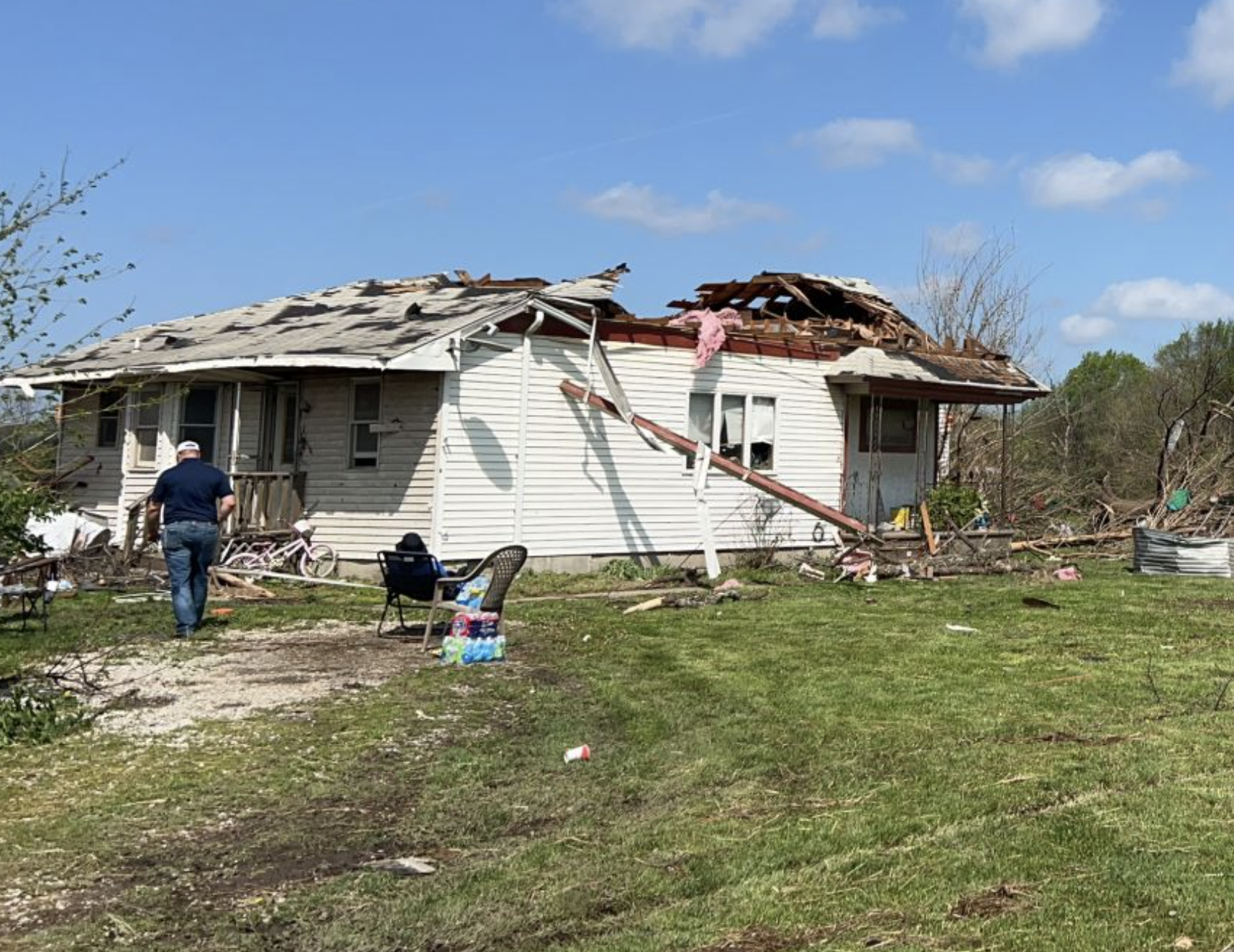 Damage to a home near Ottawa-photo National Weather Service