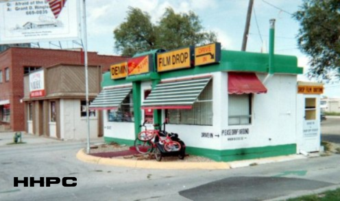 Deming Film Drop - 2310 N. Main  (Old Valentine Diner)  &amp;  Candy Man Video - 2326 N. Main  -  c. 1985. Courtesy of the Conard-Harmon Collection.