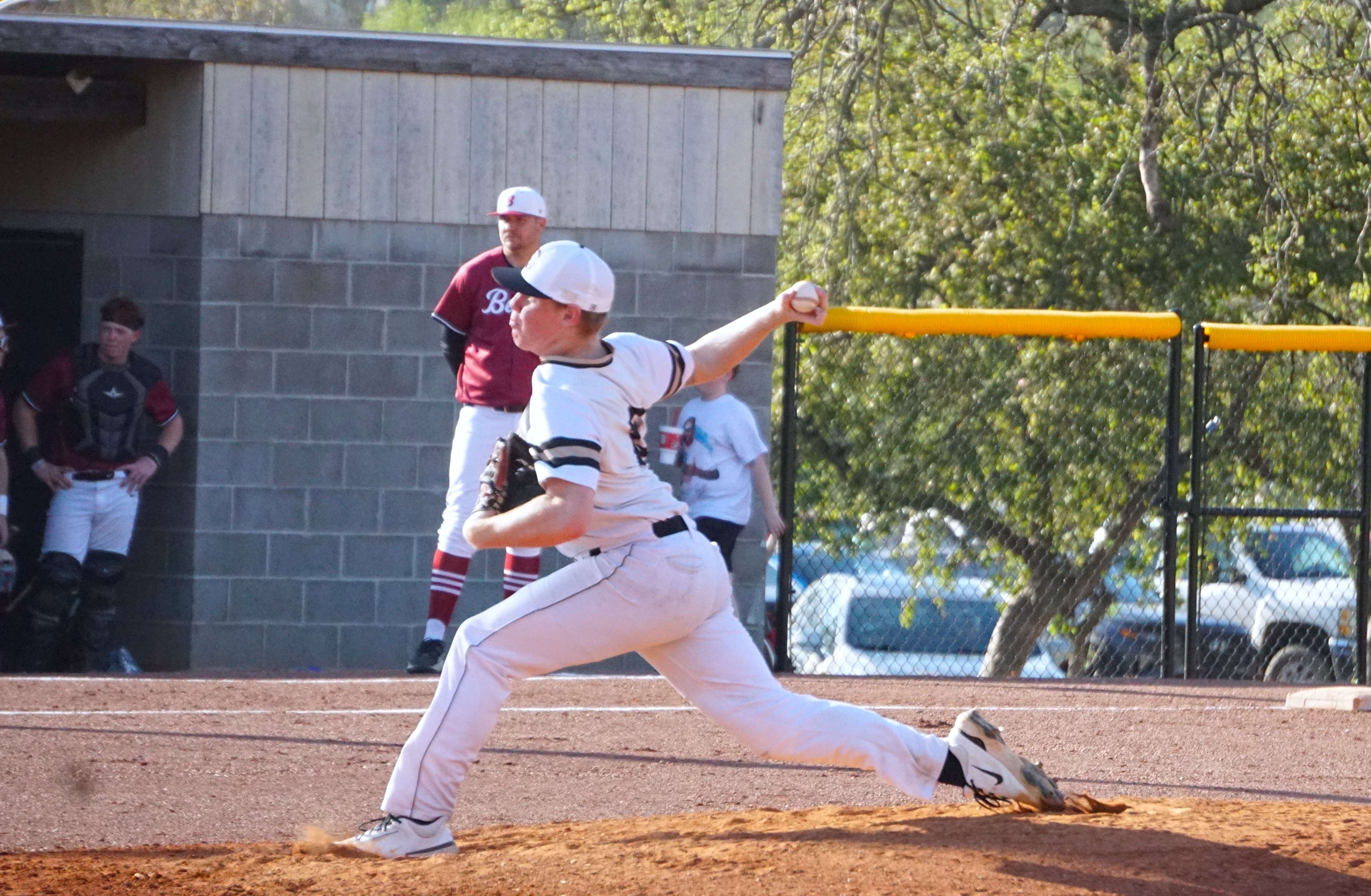 Braylon Ellis pitched a complete game for Savannah in a 12-1 run rule victory over Benton.&nbsp; Ellis threw five innings and gave up just two hits and one run, walked one, while striking out seven/ Photo by Matt Pike
