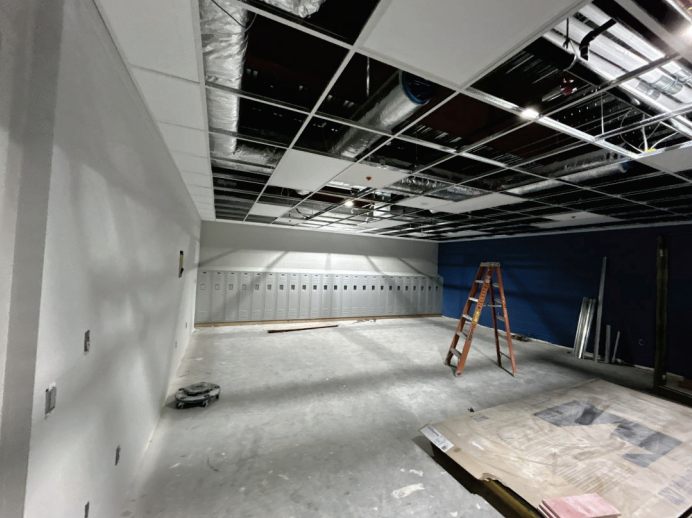 Lockers added in one of O'Loughlin Elementary School's new additions. Courtesy photo