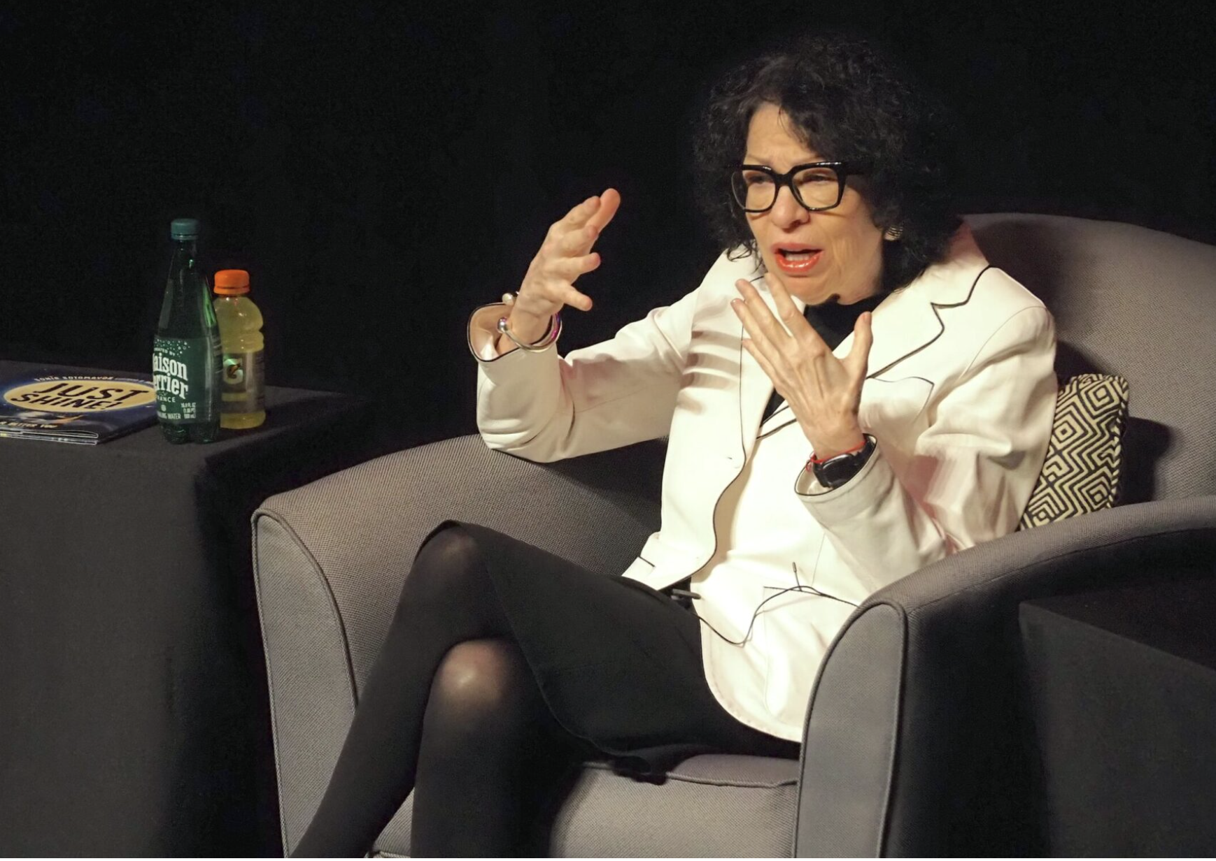  U.S. Supreme Court Justice Sonia Sotomayor spoke on April 7, 2026, about her mother’s influence while answering questions about her life and career at the Lied Center in Lawrence, Kansas. (Photo by Anna Kaminski/Kansas Reflector)