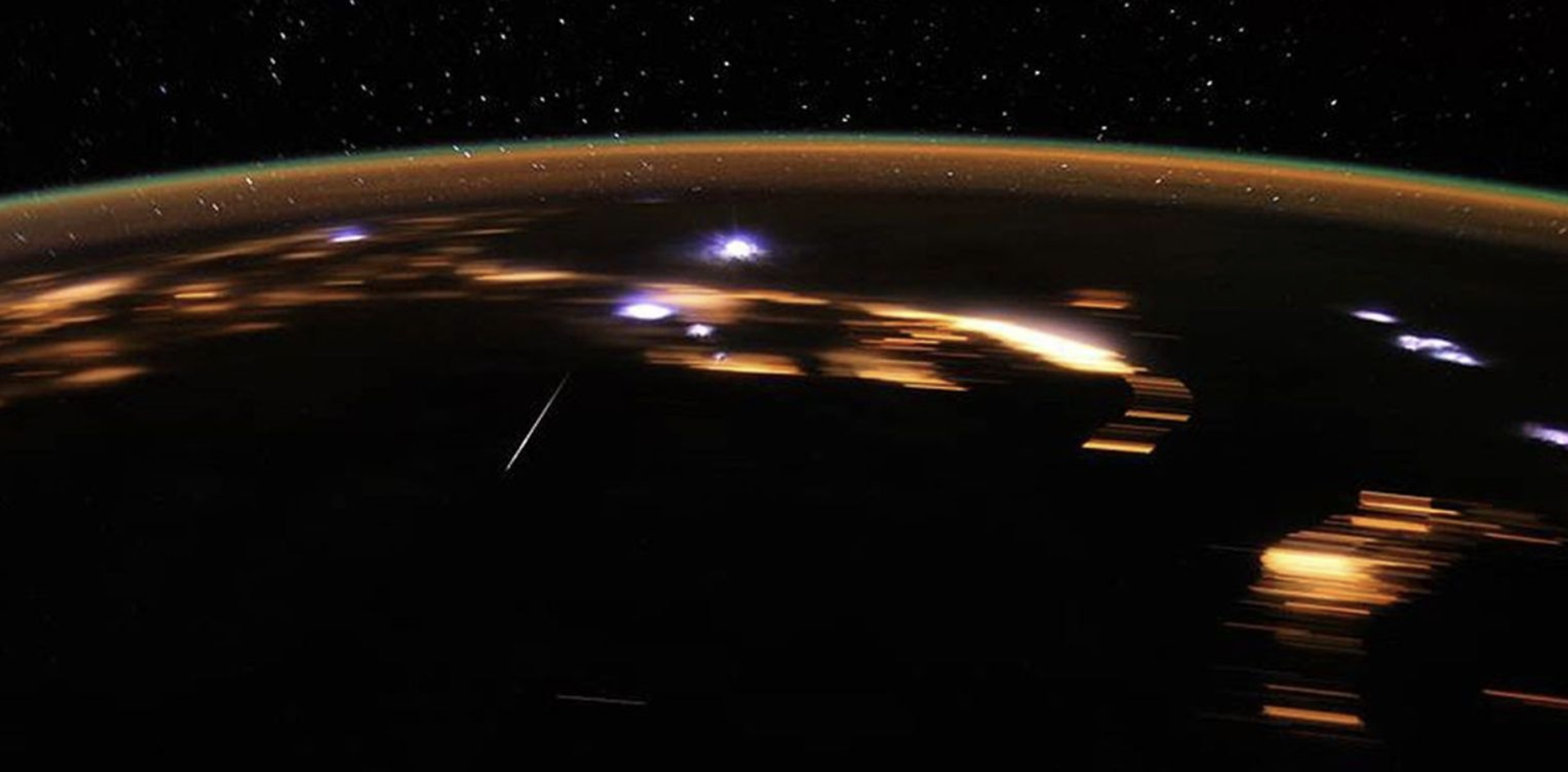 While most cameras were looking up at the 2012 peak of the Lyrid meteor shower, astronaut Don Pettit aboard the International Space Station trained his video camera on Earth below. Footage from that night is now revealing breathtaking images of Earth at night with meteors burning up in the atmosphere. Credit: NASA/JSC/D. Pettit