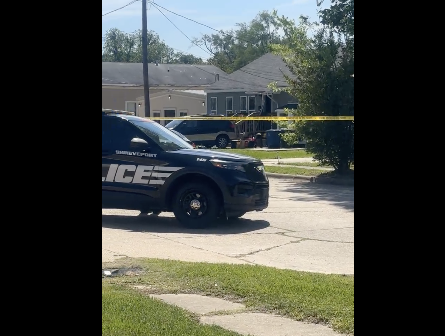 Police on the scene of the investigation-photo courtesy KSLA TV