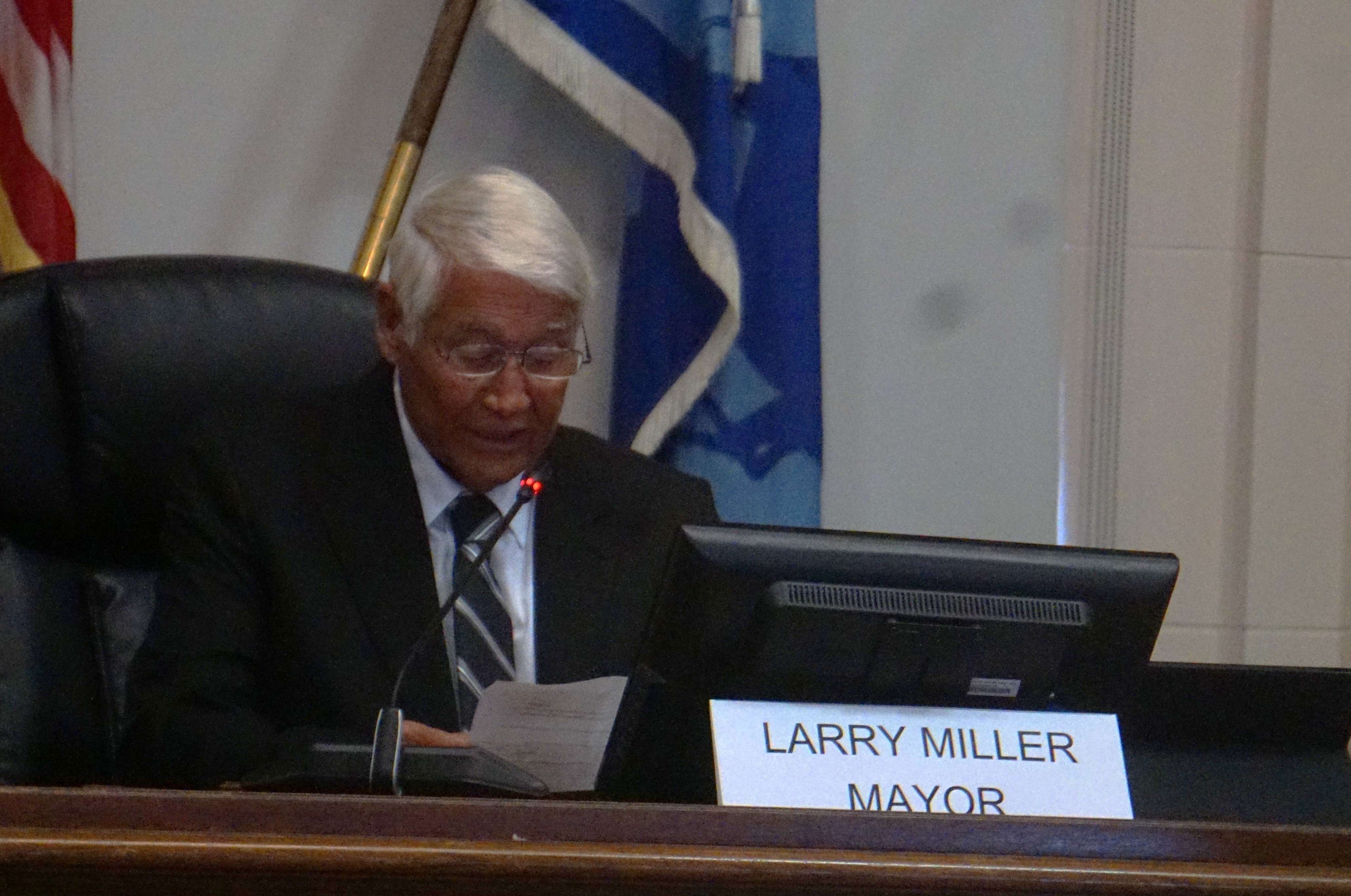 Larry Miller makes his first statements as the new Mayor of St. Joseph/ Photo by Matt Pike