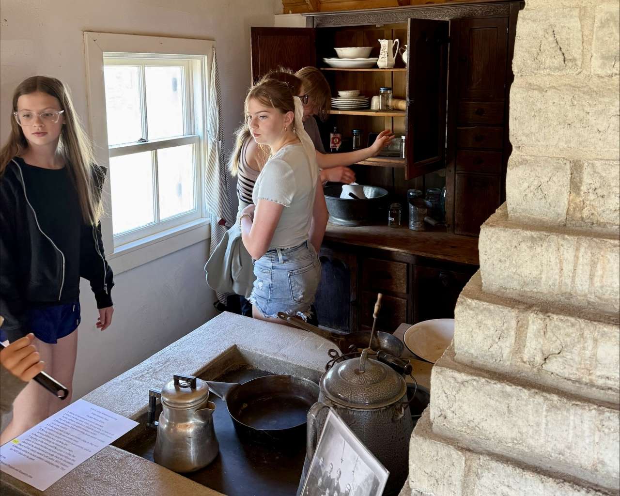 Hays Middle School students at the Volga German Haus escape room. Courtesy photo