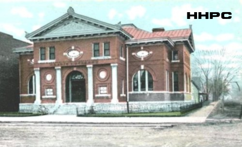 Carnegie Library (Hutchinson Public Library) - 427 N. Main - 1908 (Built 1903). Courtesy of the Conard-Harmon Collection.