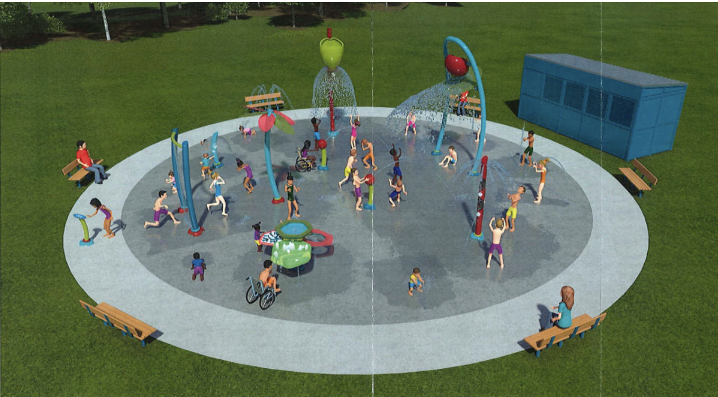 Screenshot of the proposed splash pad to be installed at Jerry Ivey Memorial Park from the Salina City Commission meeting packet for Monday, September 22, 2025.