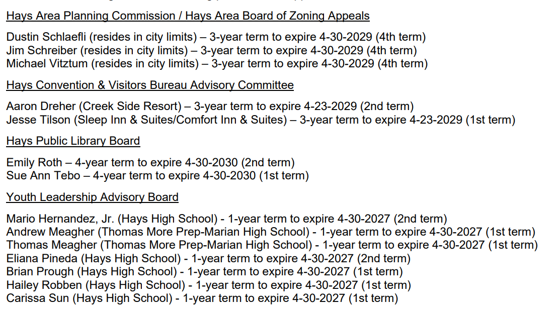 Mayoral appointments to be approved.&nbsp;