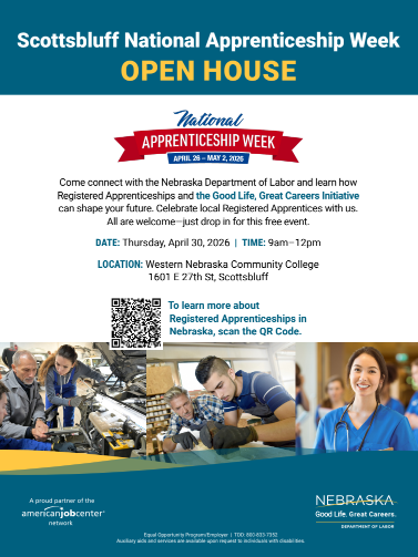 Scottsbluff National Apprenticeship Week Open Houser flyer