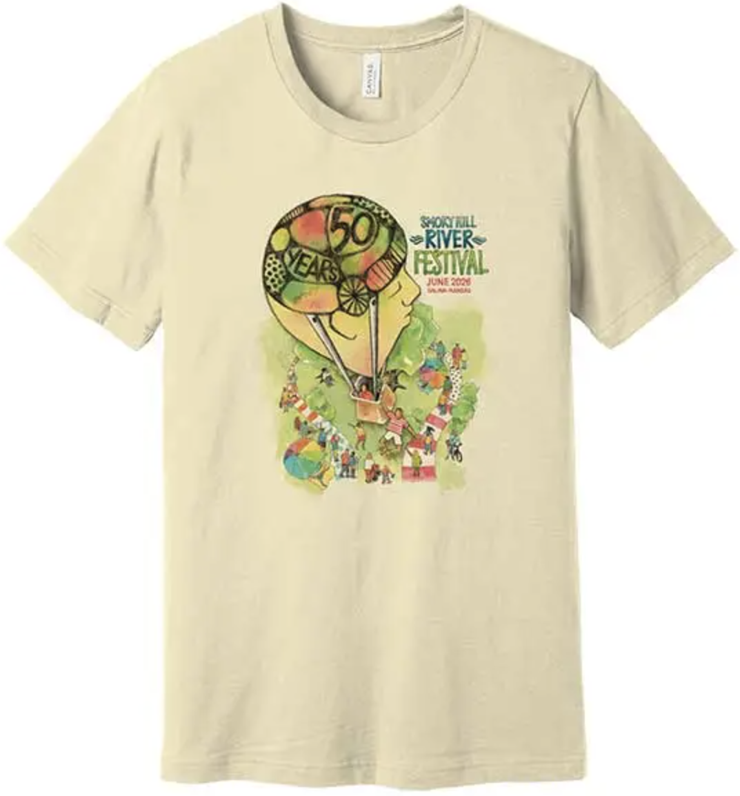 This year’s t-shirt design features the design work of Salina native, Pam Harris.