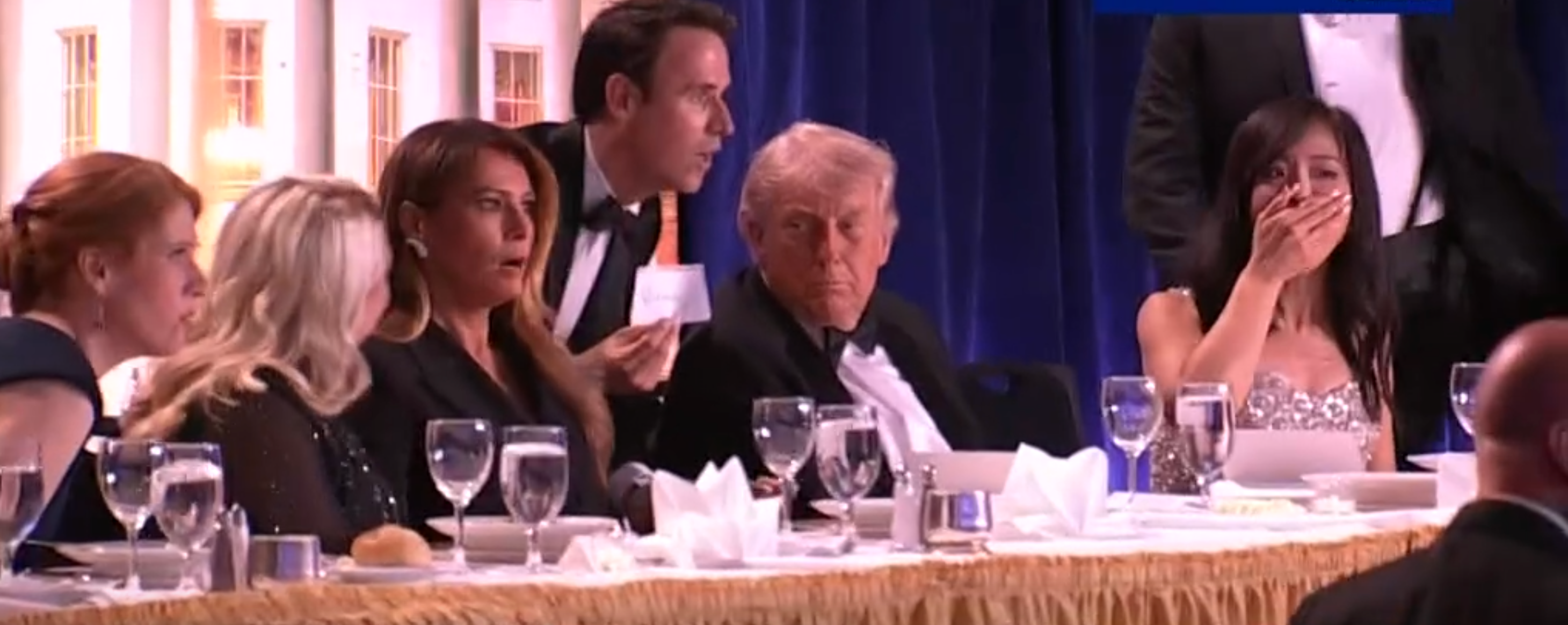 Moments before the President and First Lady were evacuated -image courtesy CSPAN