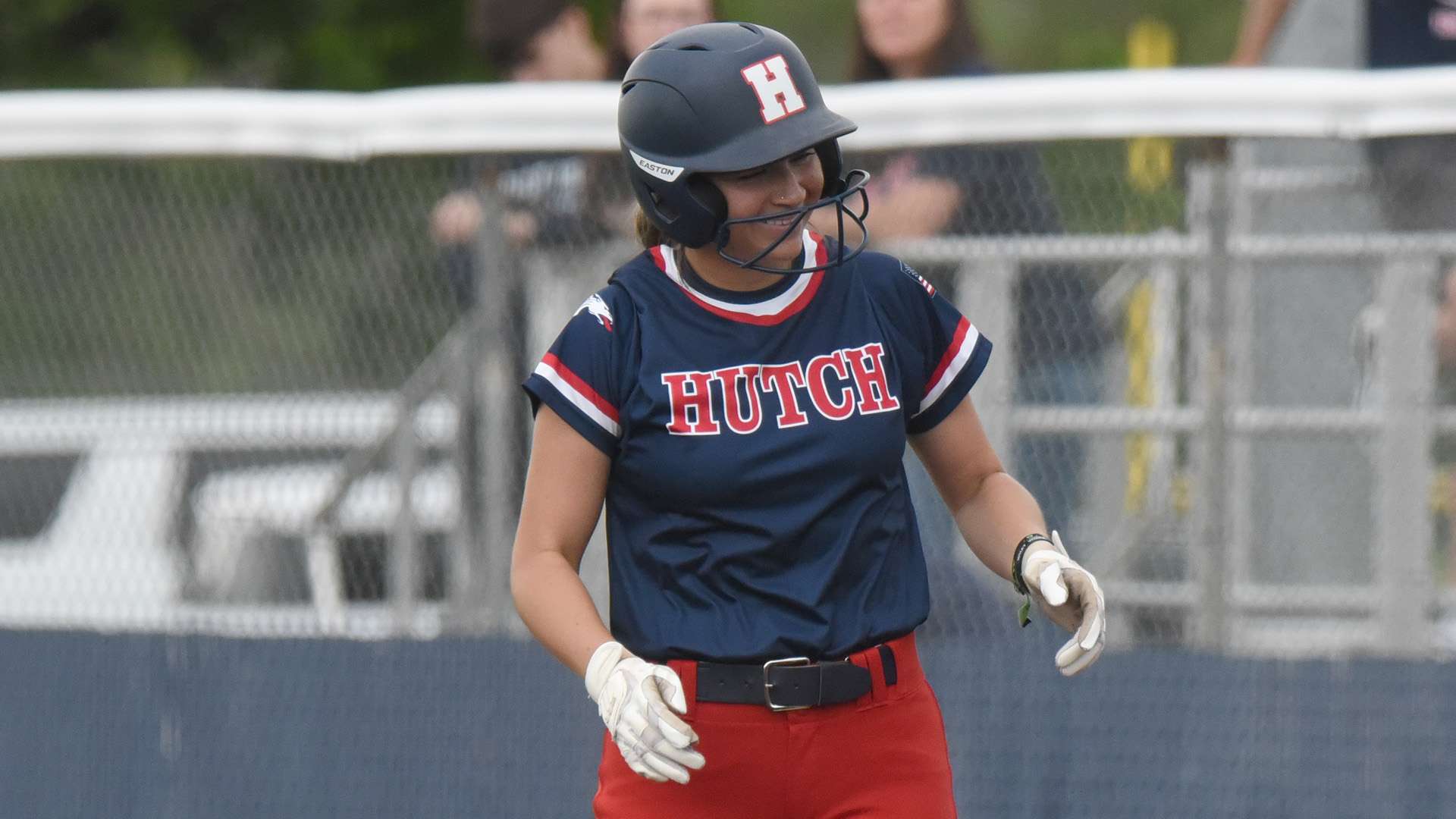 Lia Martinez had career single-game highs of three hits, three runs and three RBIs in Game 2 of a KJCCC doubleheader sweep by the Blue Dragons over Fort Hays Tech Northwest on Saturday at Fun Valley. (Sammi Carpenter/Blue Dragon Sports Information).