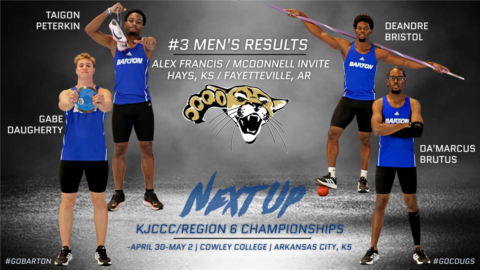 Gabe Daugherty, Taigon Peterkin, DeAndre Bristol, and Da'Marcus Brutus (BartonSports.com)