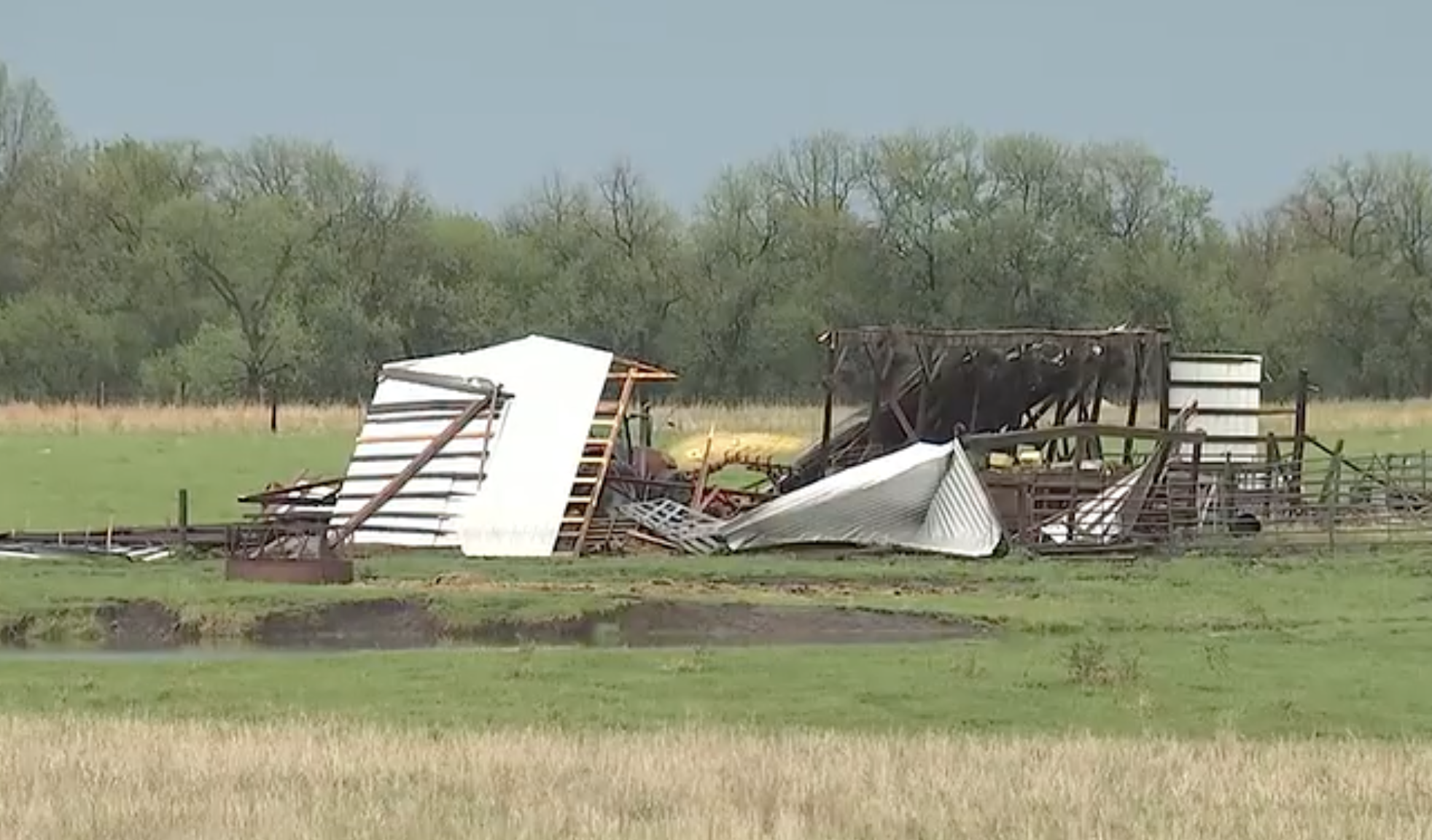 Storm damage in Miami County-photo courtesy KCTV
