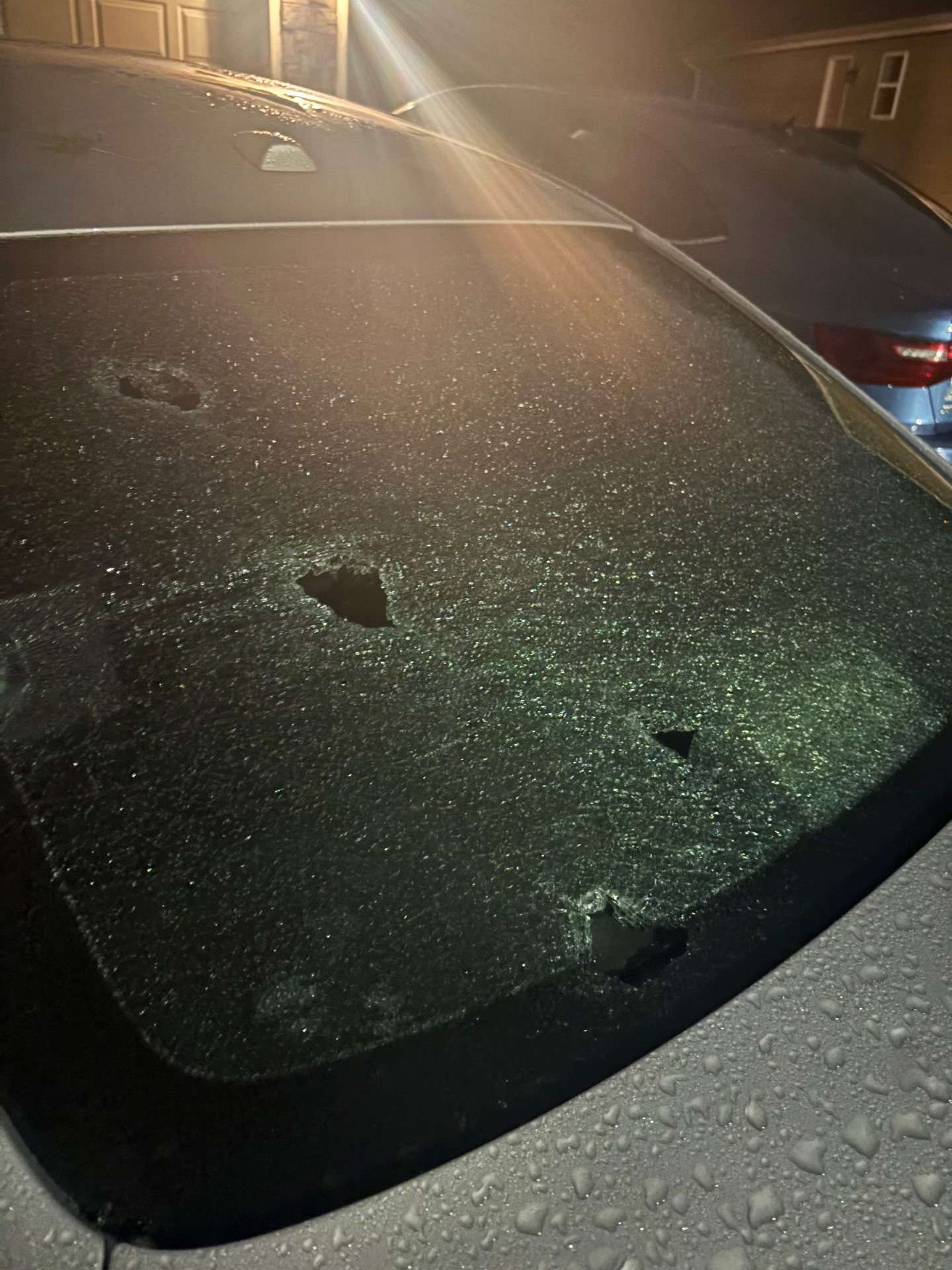 Damage vehicle from hail storm in Salina on April 26 - Courtesy photo