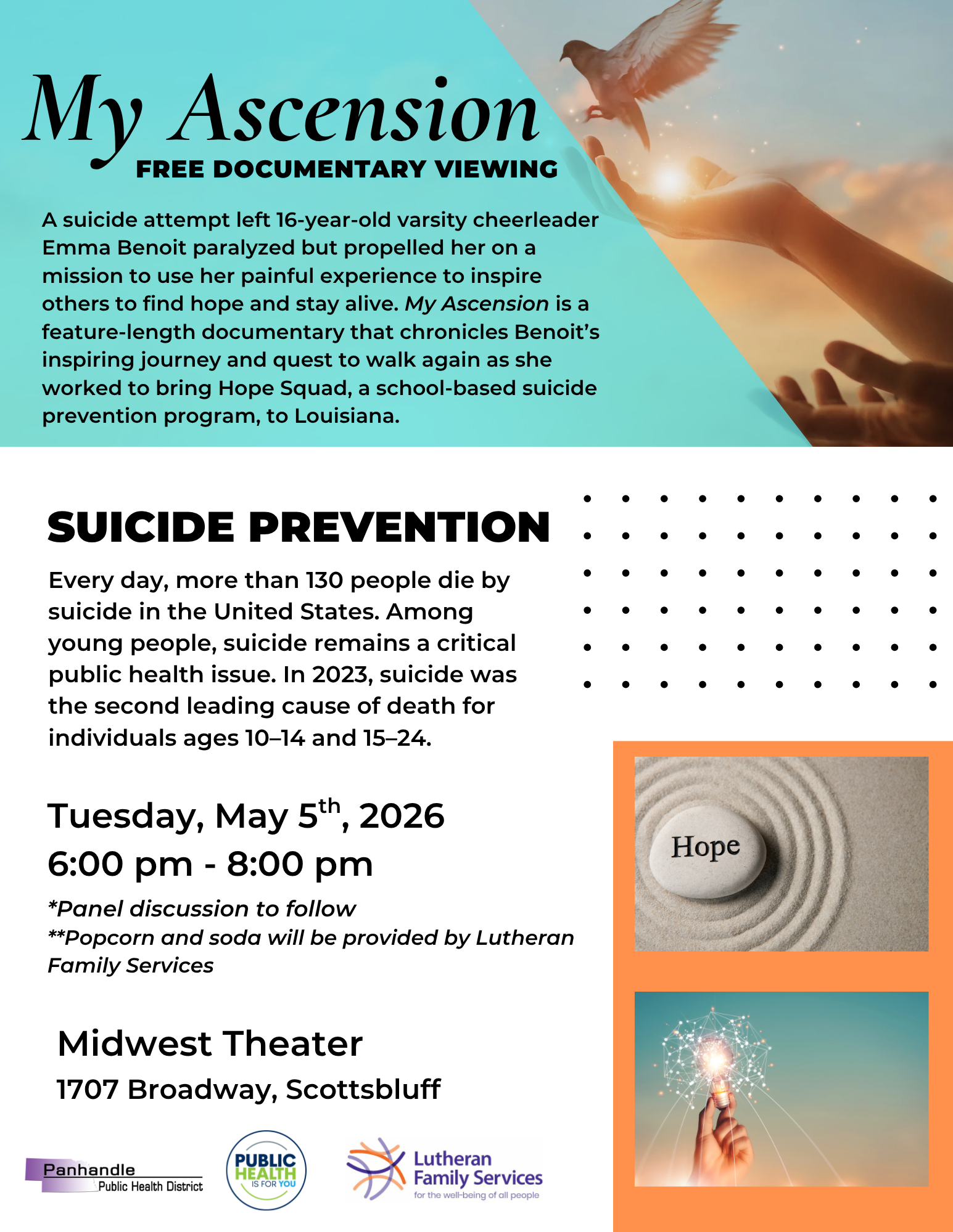 My Ascension film screening in Scottsbluff on Tuesday, May 5, 2026 at 6 p.m. MT (courtesy PPHD)