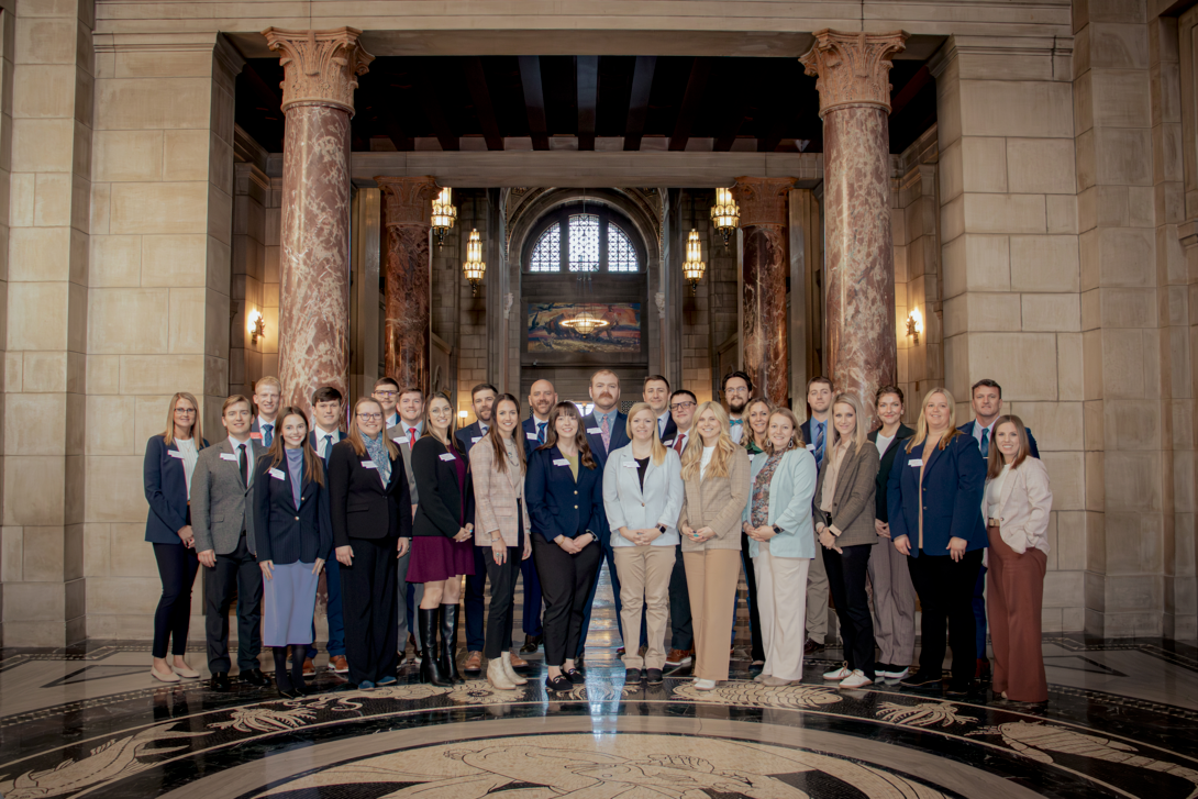 Nebraska LEAD Class 44 poses for a group photo in the Nebraska State Capitol in Lincoln on Jan. 26, 2026. Applications are now being accepted for Class 45 which begins in September 2026.