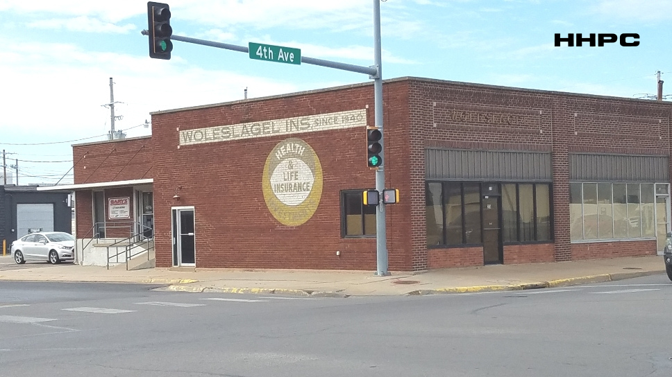 Bornholdt Feed &amp; Seed - and Gary's Office Machines - 325 N. Walnut - March 23, 2026. Courtesy of the Conard-Harmon Collection.