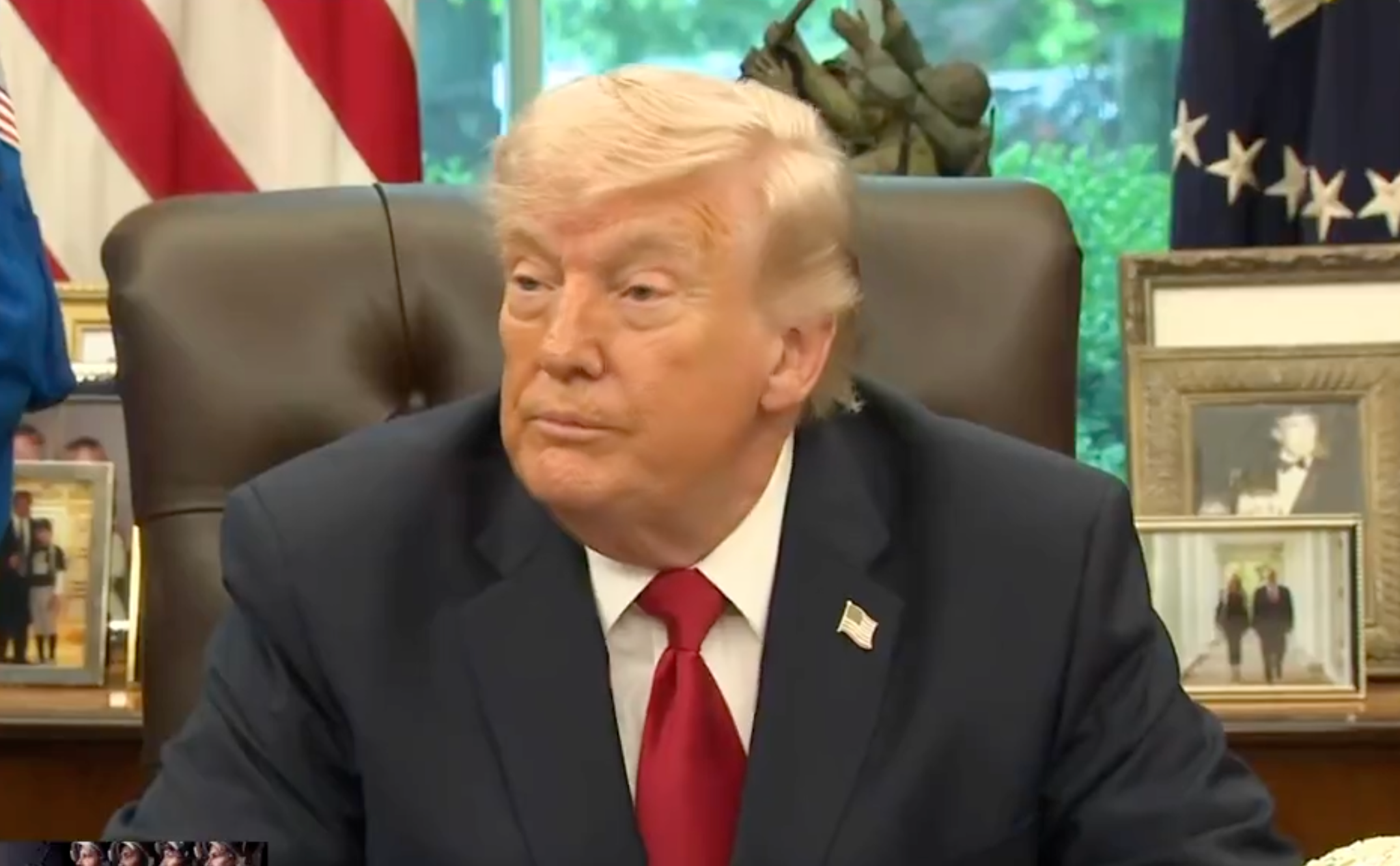 File image-President Trump answered reporters questions Wednesday- White House video