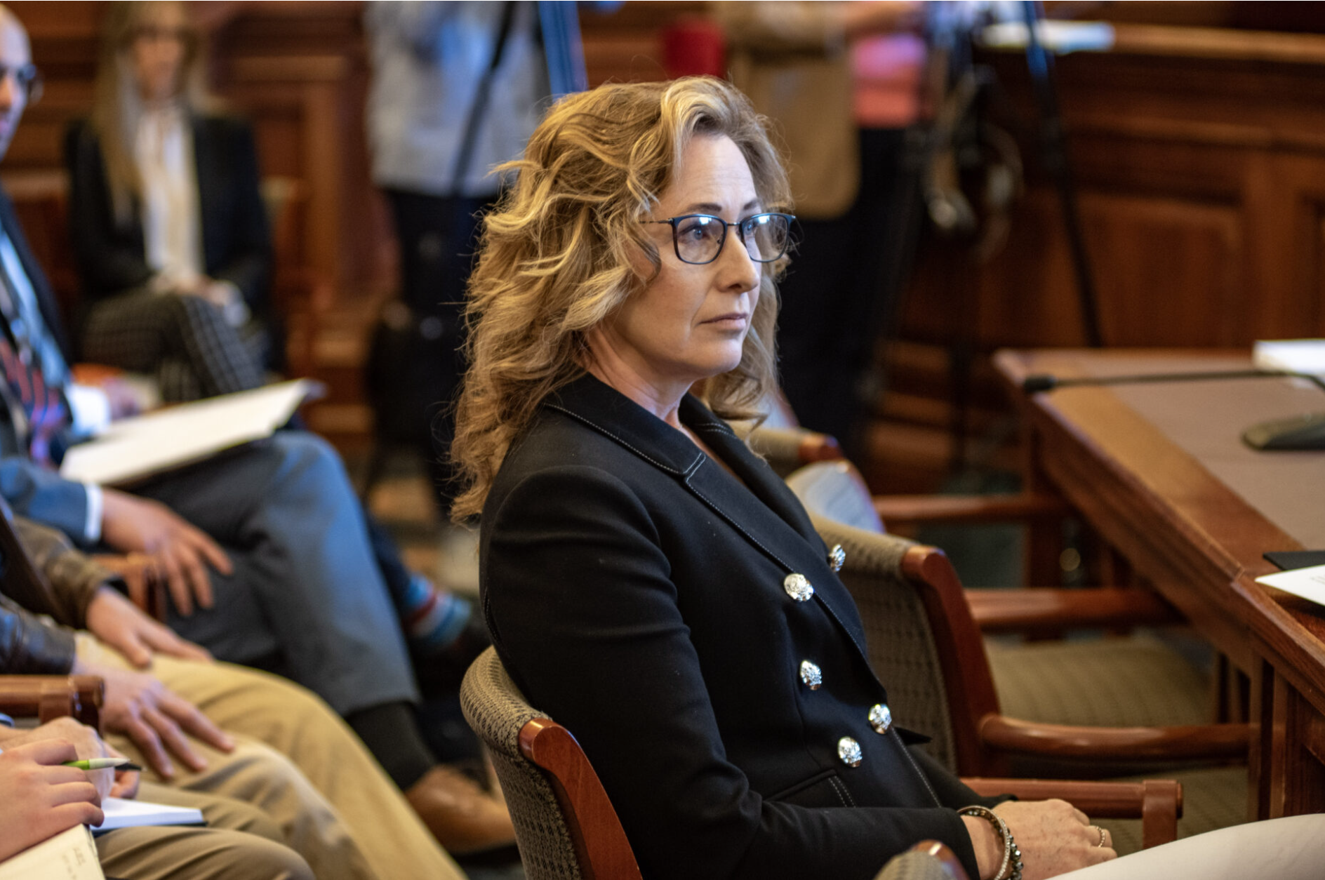  State Sen. Jill Carter, a Republican from Granby, is chair of the Senate committee that has pared back legislation aiming to authorize the state to impose Medicaid work requirements if federal law changes (Annelise Hanshaw/Missouri Independent).