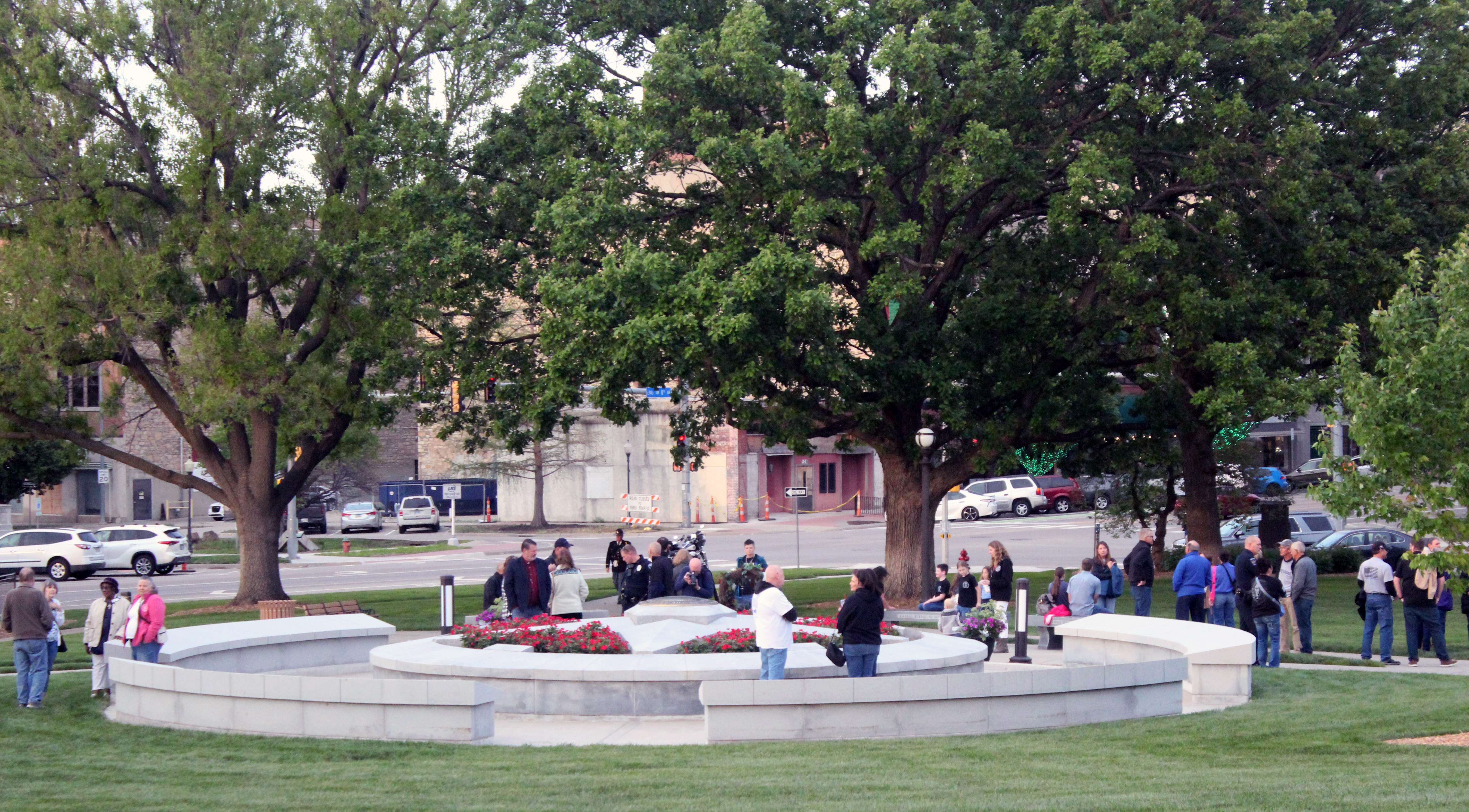 The Kansas Fallen Law Enforcement Officer Memorial on the grounds of the Capitol in Topeka. Photo by Cristina Janney/Hays Post