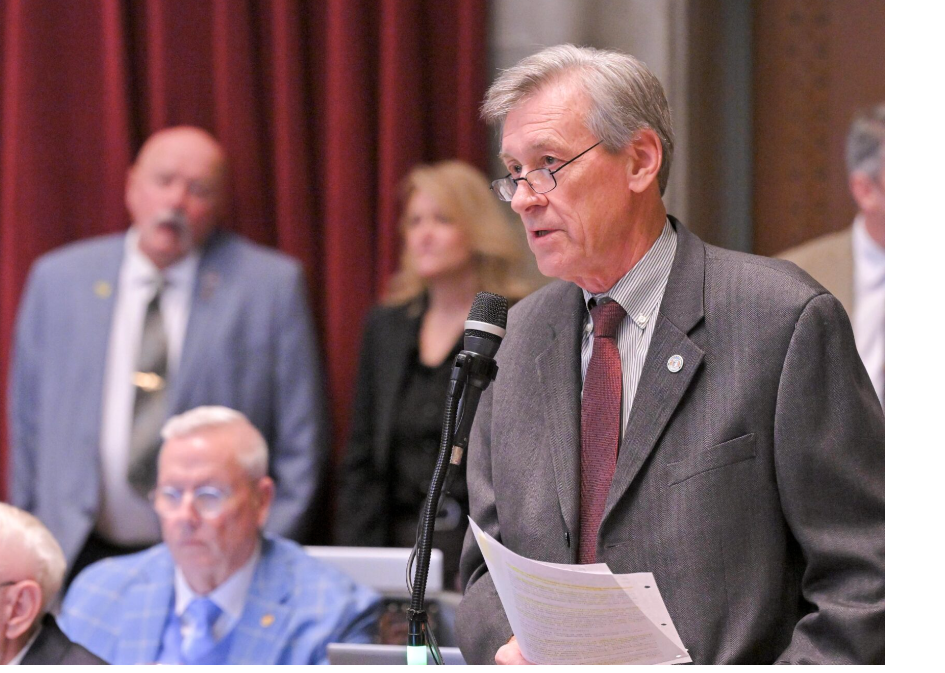 State Rep. John Black, R-Marshfield, speaks in the Missouri House in March (Tim Bommel/Missouri House Communications).