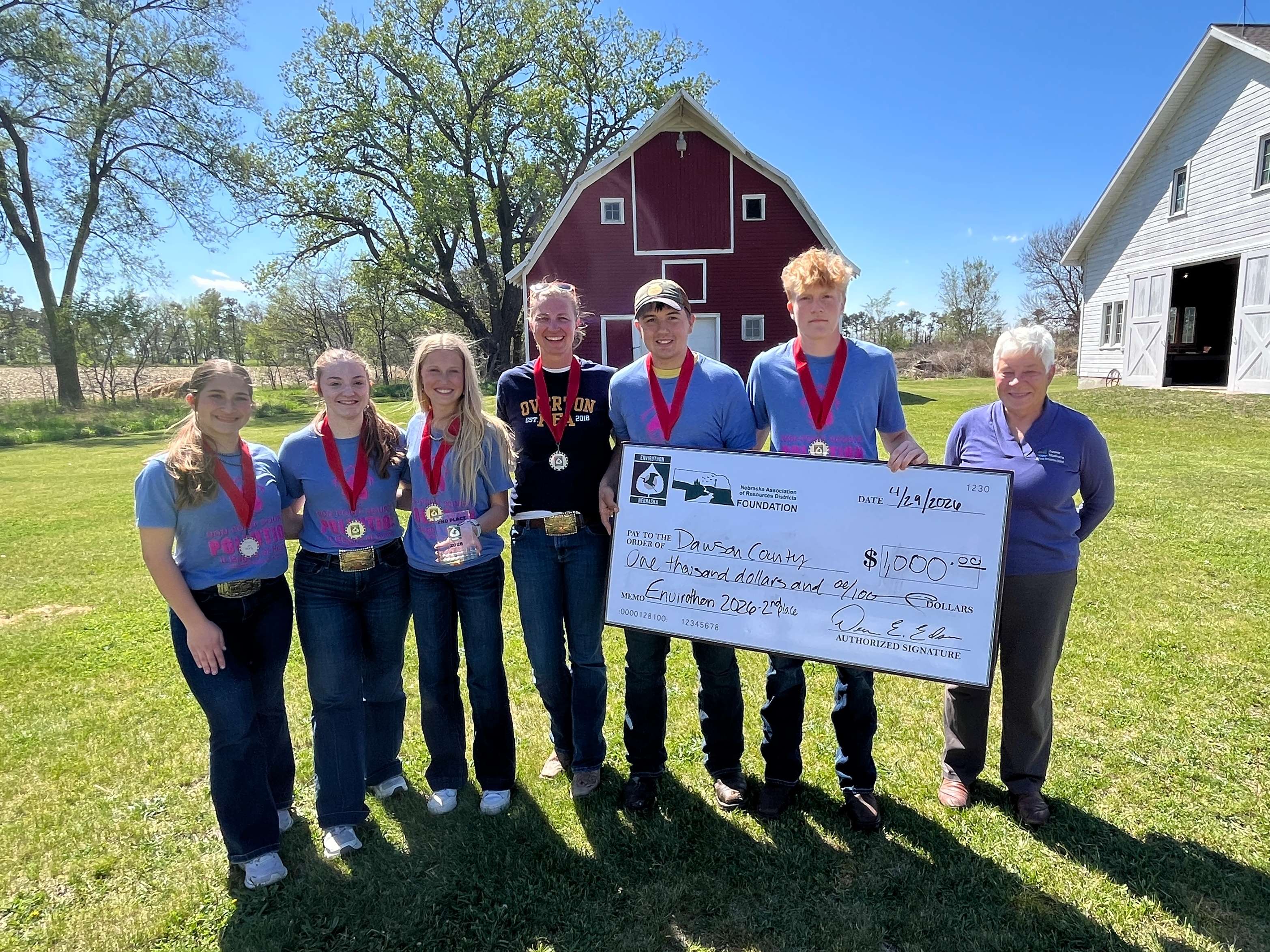 Dawson County Envirothon Club placed second, earning $1,000.