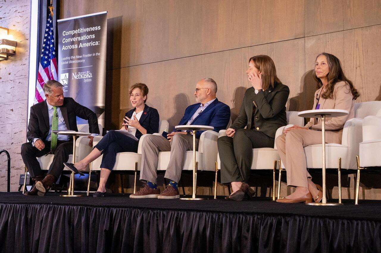 Panelists examined biological risks and how emerging technologies, heightened vulnerabilities and strategic partnerships are shaping the United States’ approach to biosecurity and resilience. (Photo: Mia Walter, University of Nebraska System)