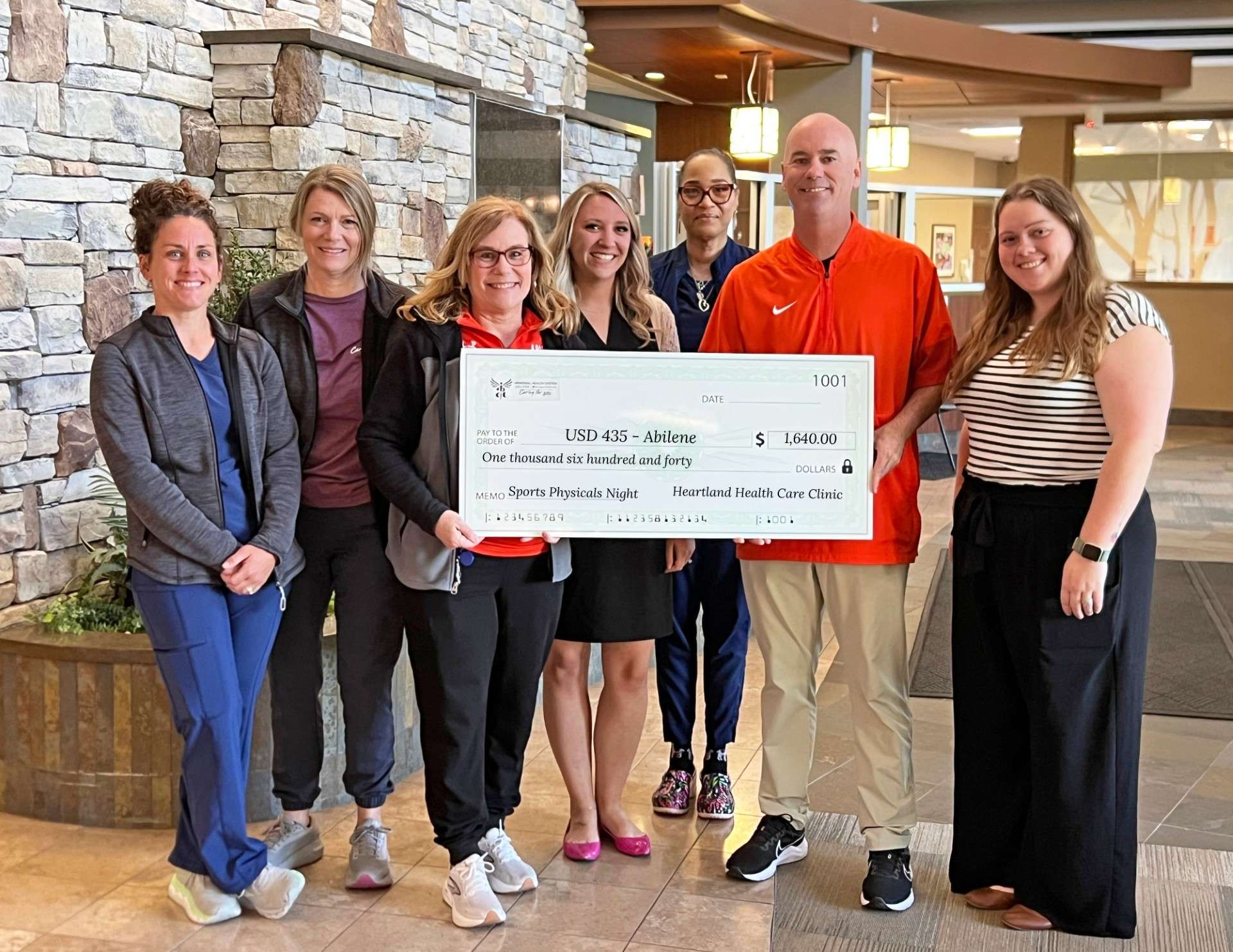 Pictured left to right- Jessica Dawson, HHCC RN; Kristi Meuli, HHCC LPN; McGivney; Karysa Reyer, HHCC Director:RN; Franchisca Washington, HHCC LPN; Berns; and Taylor Hagen-Sexton, Masters Student - Photo provided by&nbsp;<i>Memorial Health System</i>