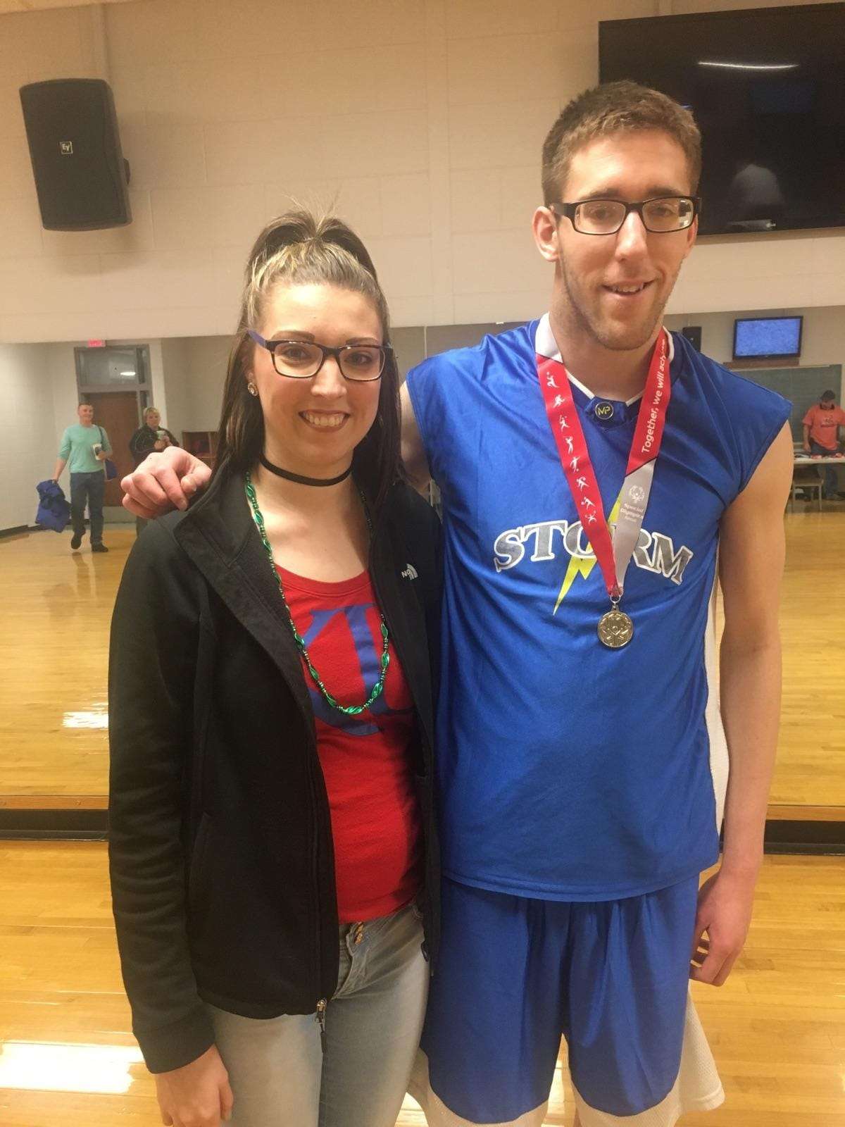 Austin Levingston with his sister, Allison.