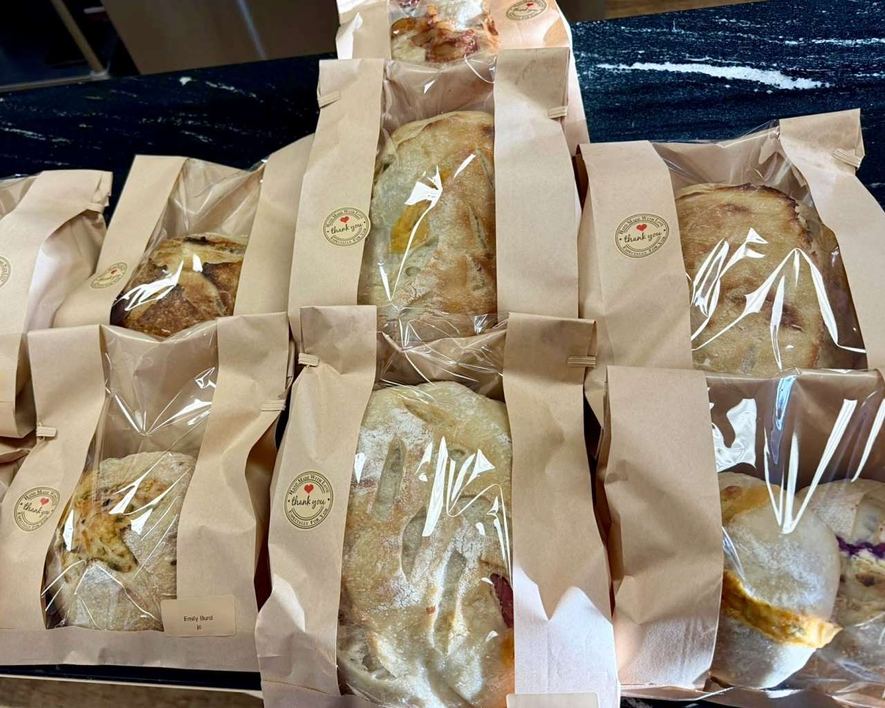 Fresh sourdough from Boxcar Bread in Ellis, ready for pick up. Courtesy photo