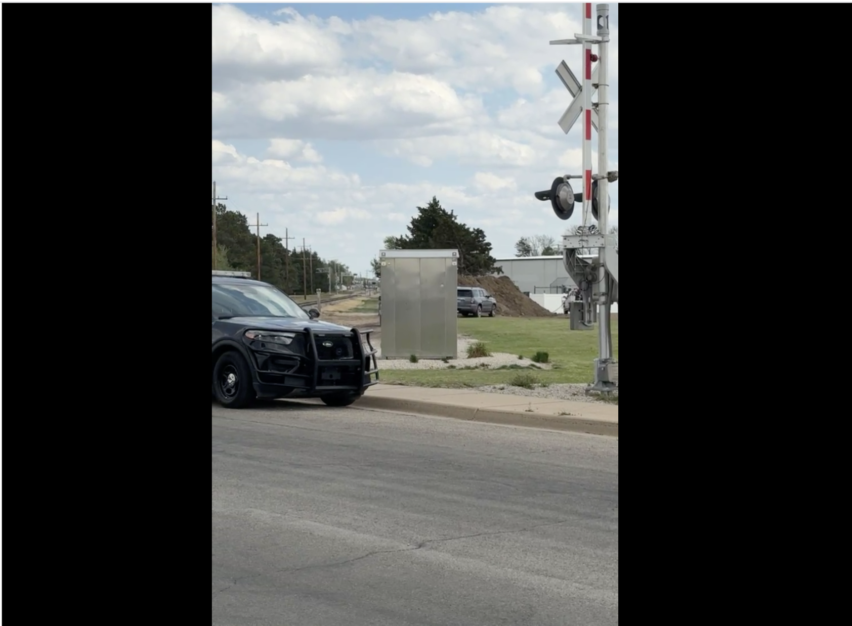 Police at the the scene of the investigation -image Great Bend Post