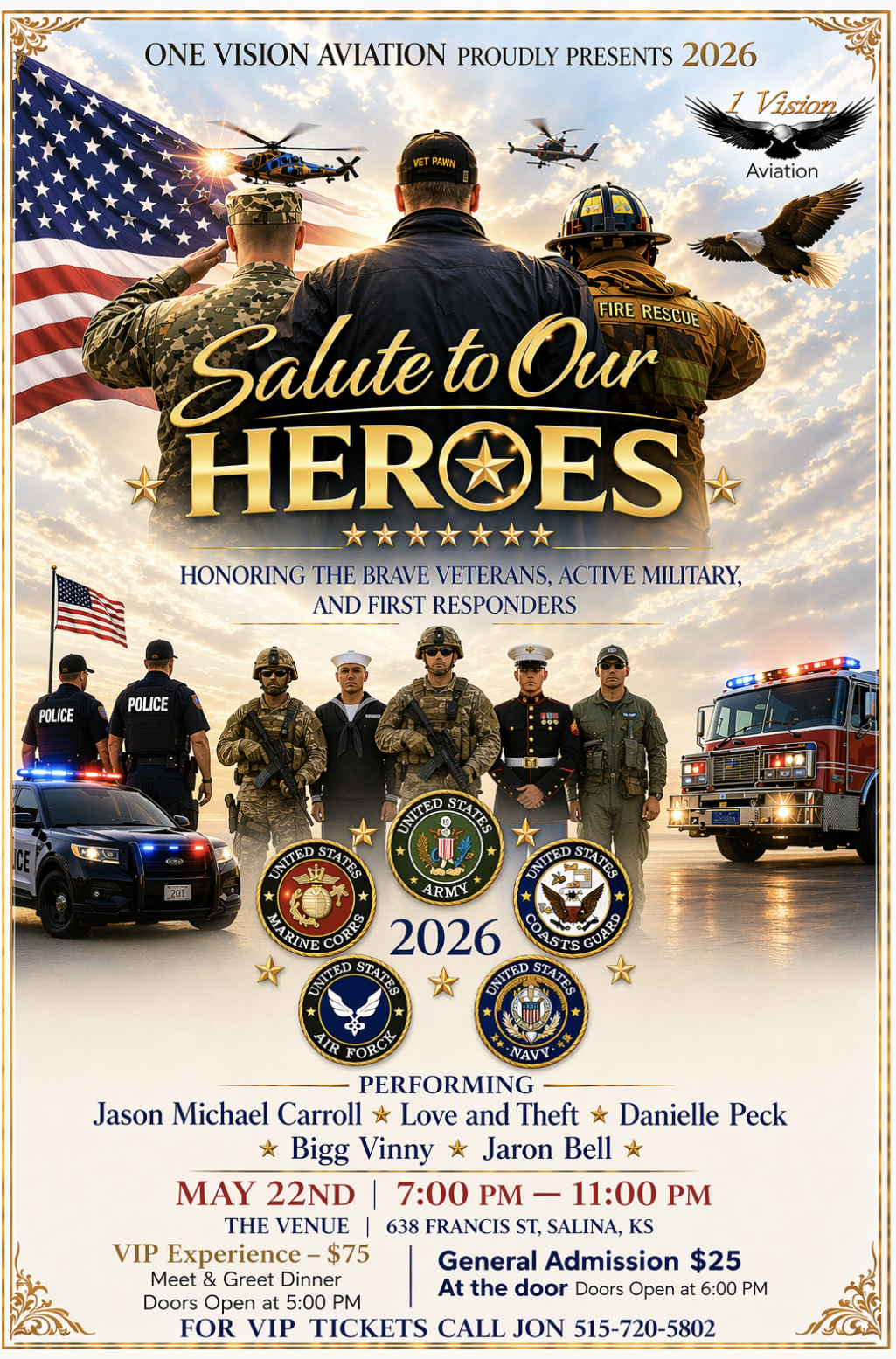 Courtesy flyer of the 2026 Salute to Our Heroes 
