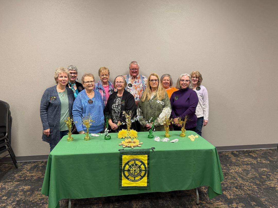Great Bend Pilot Club Executive Board, back row from left: Treasurer Marty Aldrich, Director Judy Fox, 2026-2027 President Chris Rippel, President-elect Amy Mayhill, and Director Ros Neeland. Front row: Secretary Marsha Gerstner, Past President/ Director Joyce Beadles-Fry, Director Connie Cale, Corresponding secretary Nancy Sundahl, and Vice-president Niki Helfrich.