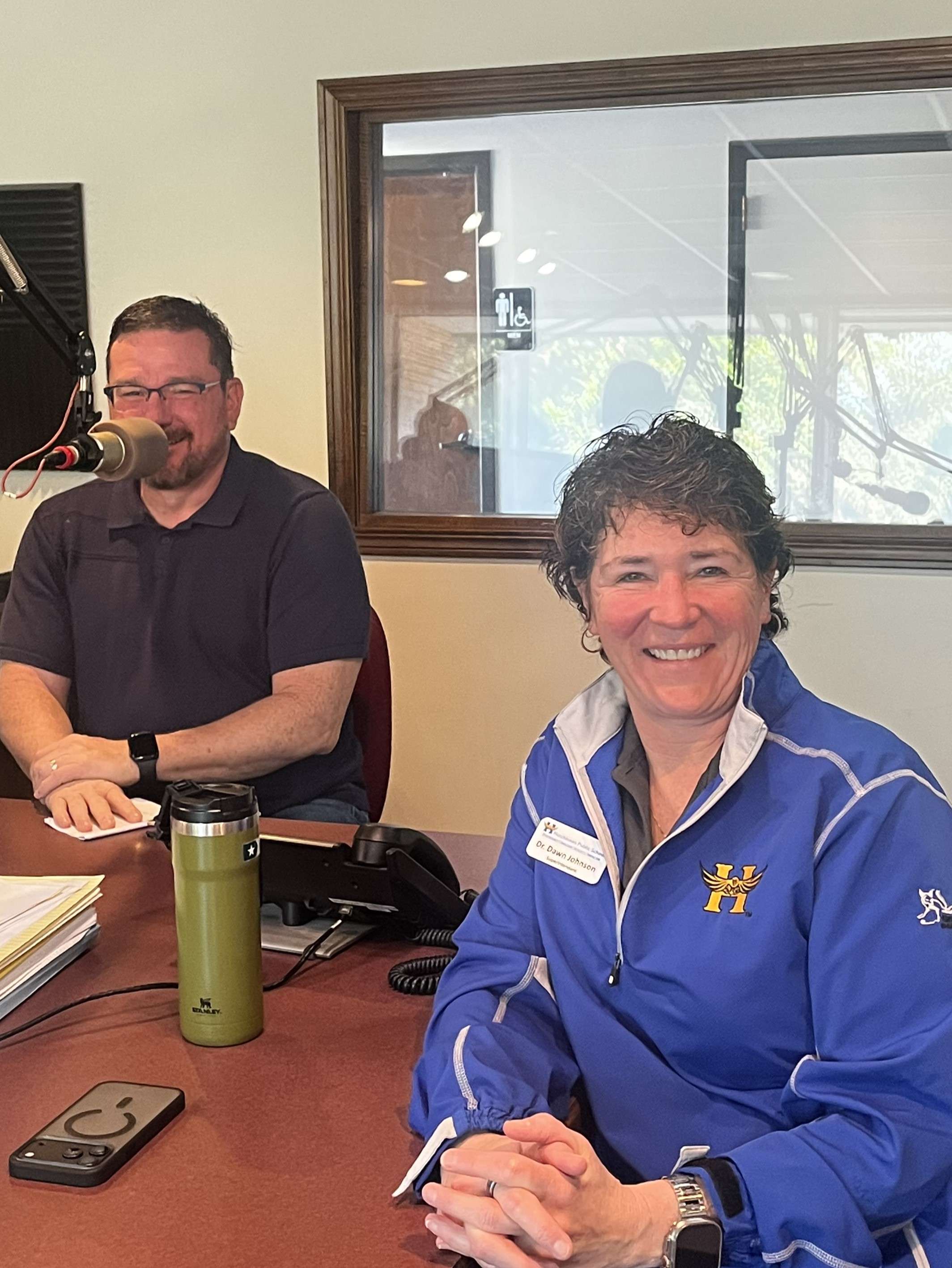 Lance Patterson, President of the USD 308 Board of Education and Dr. Dawn Johnson, Superintendent of Schools USD 308. (Hutch Post photo)