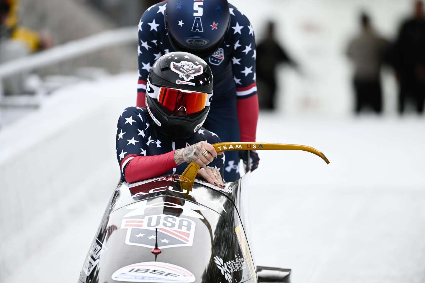 Kaillie Humphries competing in a bobsledding competition in Innsbruck, Austria. Courtesy photo