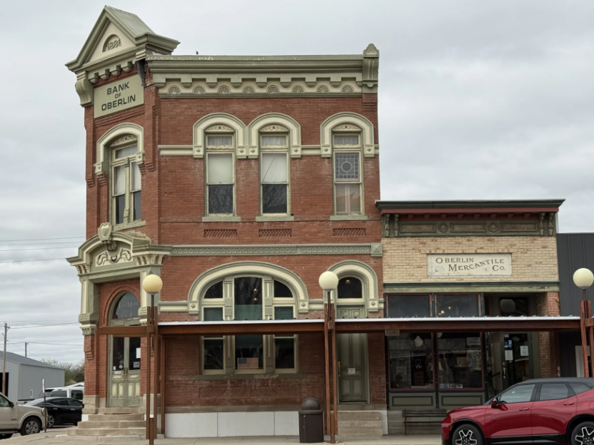 The Bank of Oberlin building is a historic town landmark that previously housed the Decatur County Courthouse and now serves as a bed and breakfast.&nbsp;Photo by Zach Boblitt/Kansas Public Radio-Kansas News Service